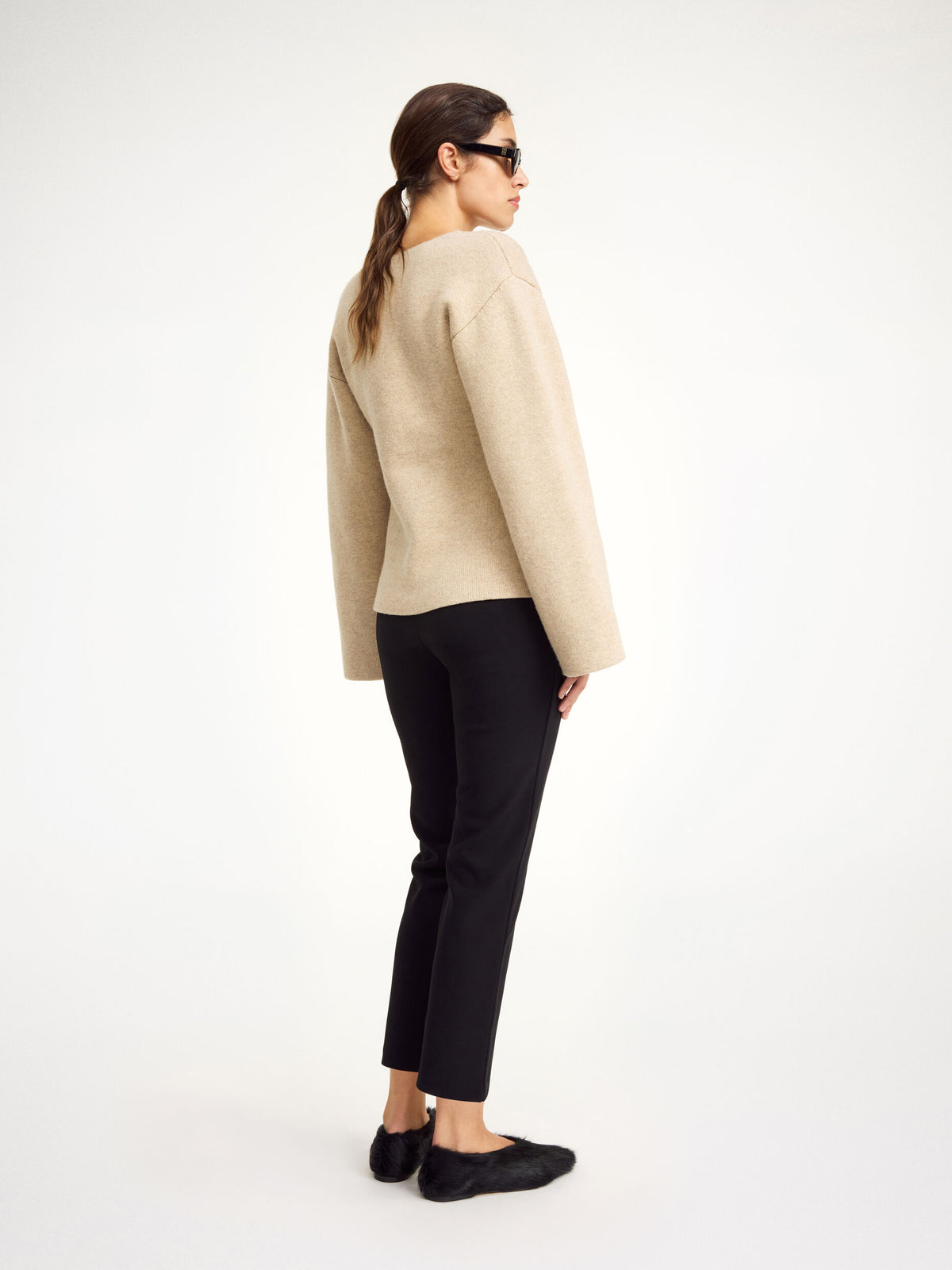 By Malene Birger - Cropped Stretch Jersey Trousers - Black