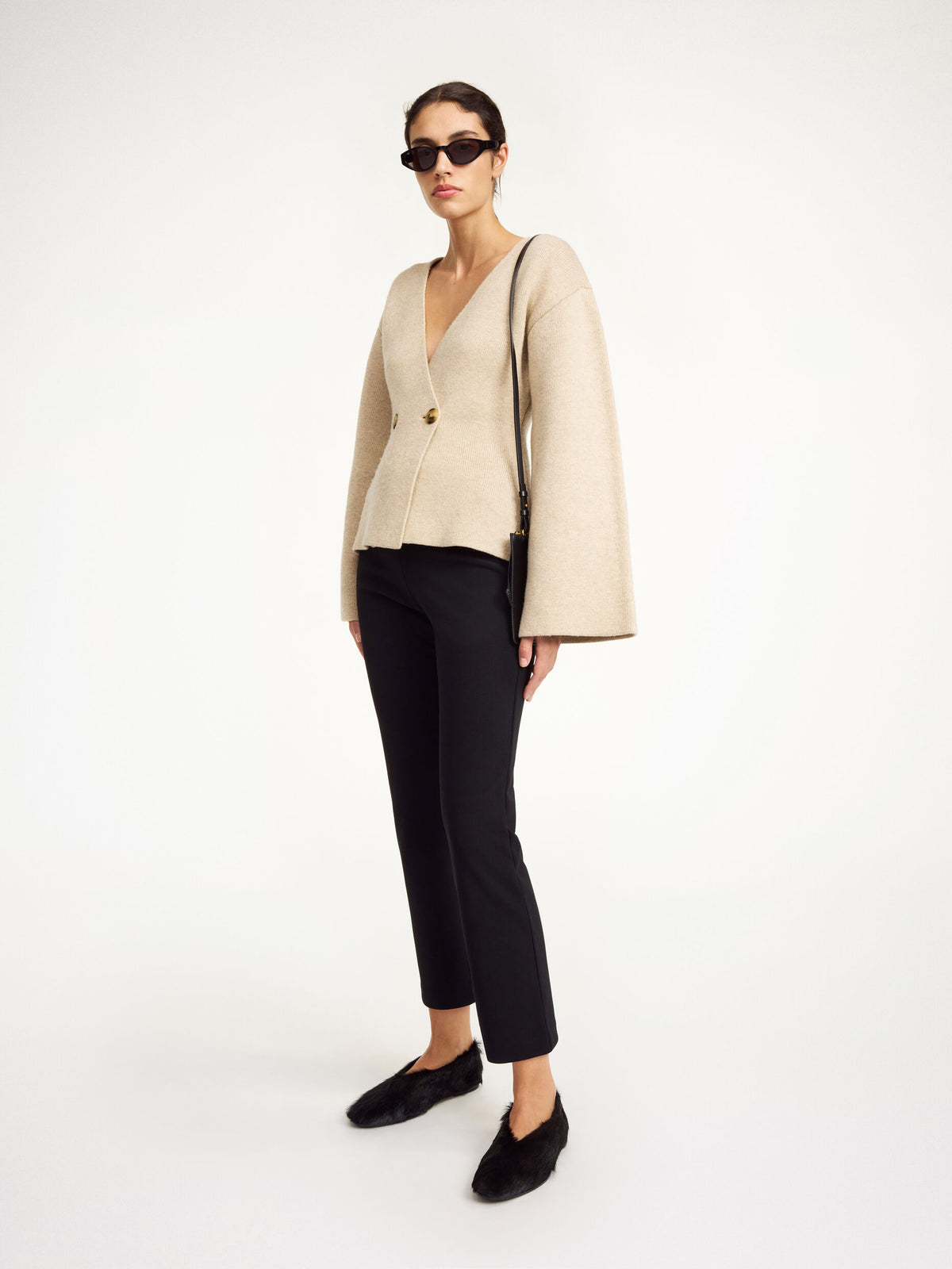 By Malene Birger - Cropped Stretch Jersey Trousers - Black