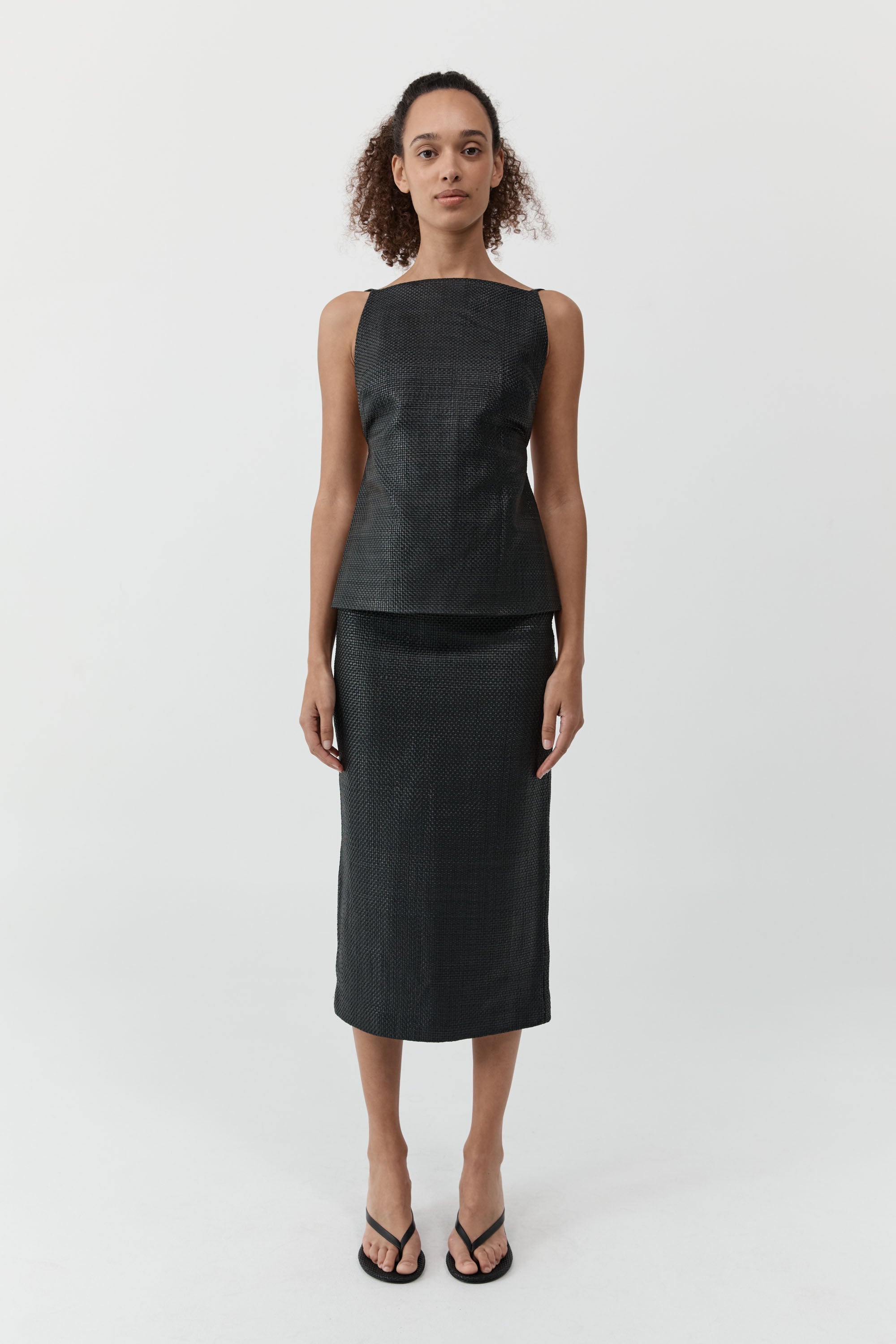 St. Agni - Leather Top - Black