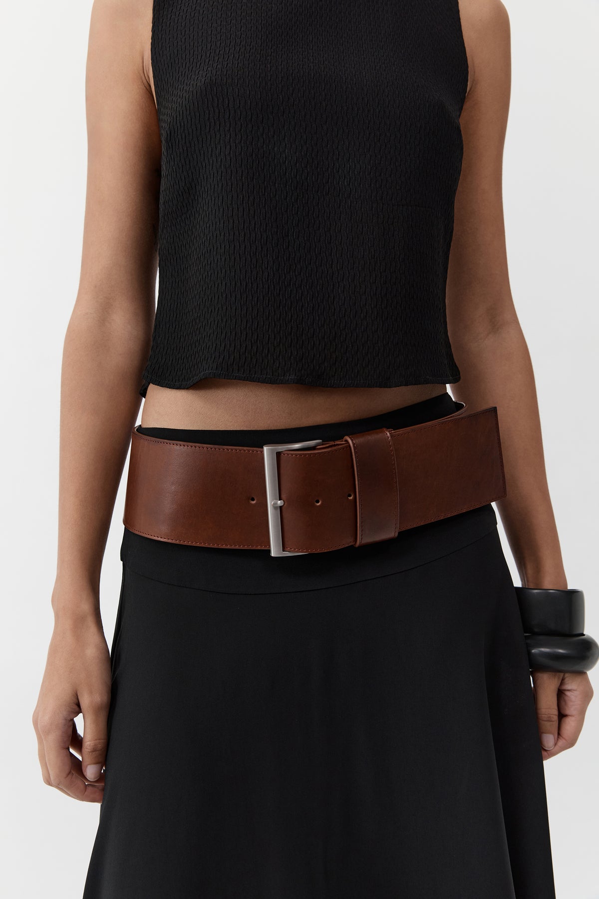 St. Agni - Wide Classic Belt - Brown