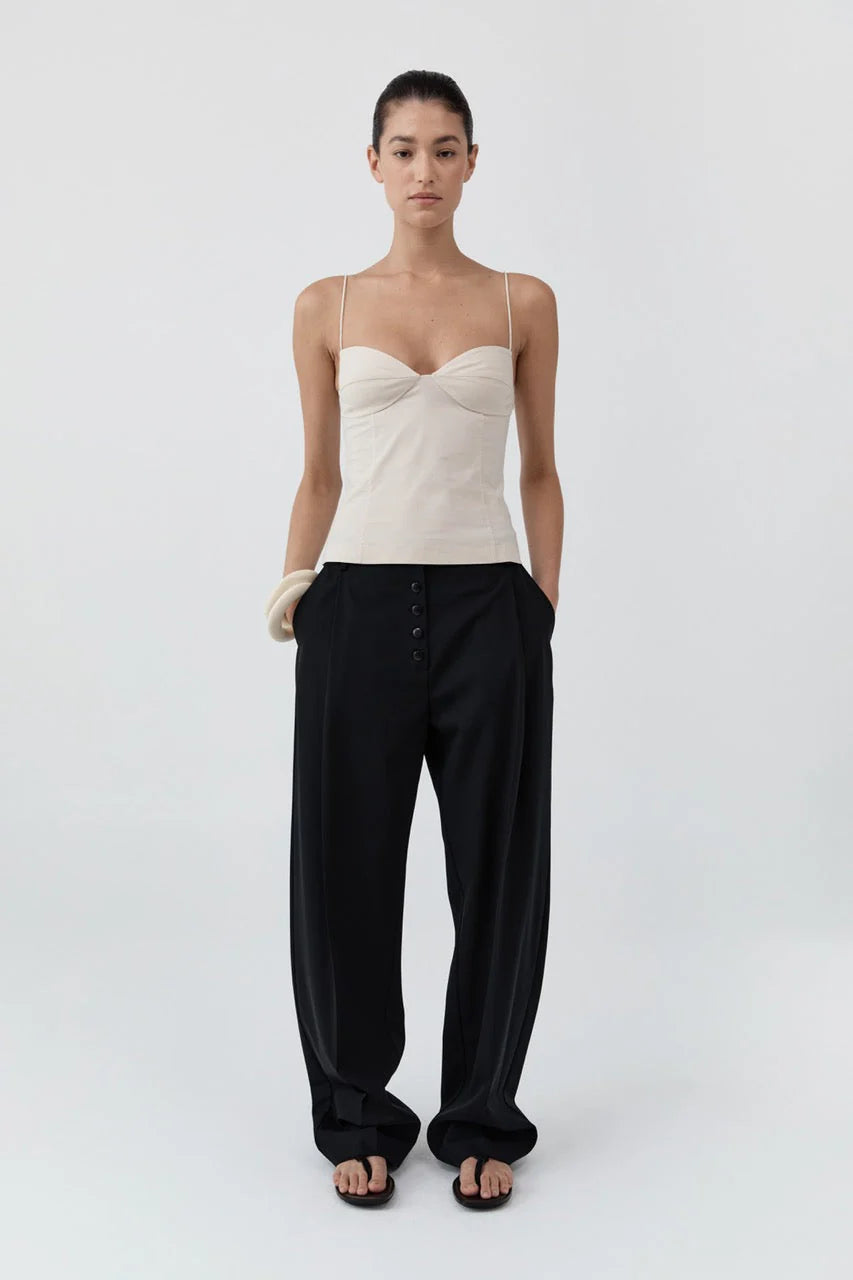 St. Agni - Stretch Cotton Cami Top - Porcelain