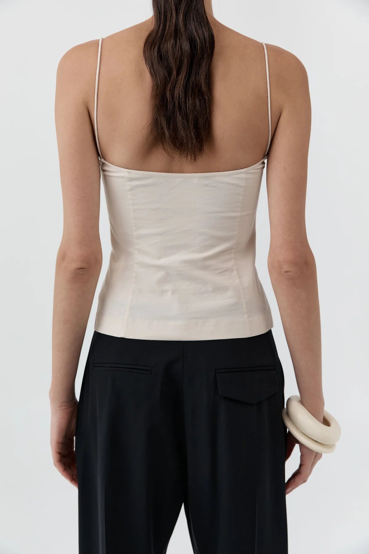 St. Agni - Stretch Cotton Cami Top - Porcelain