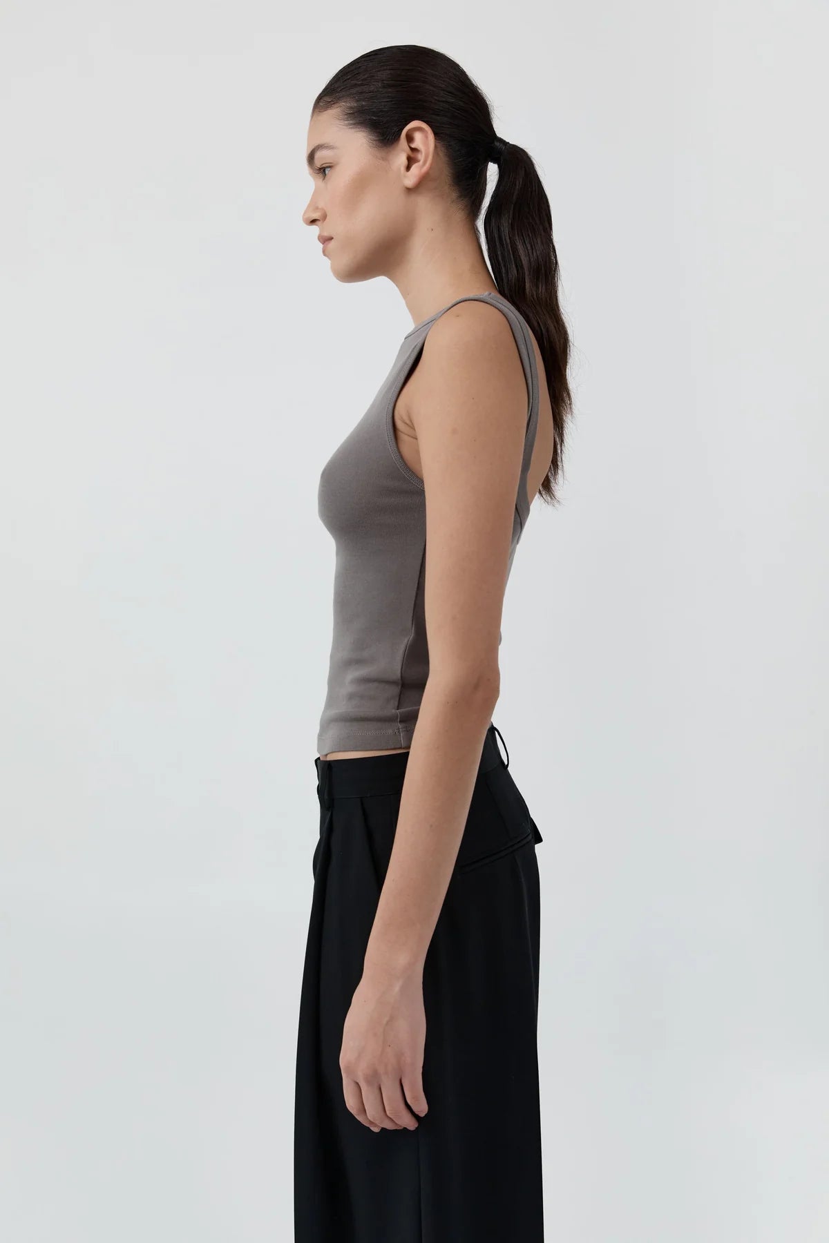 St. Agni - Organic Cotton Fitted Top - Clay