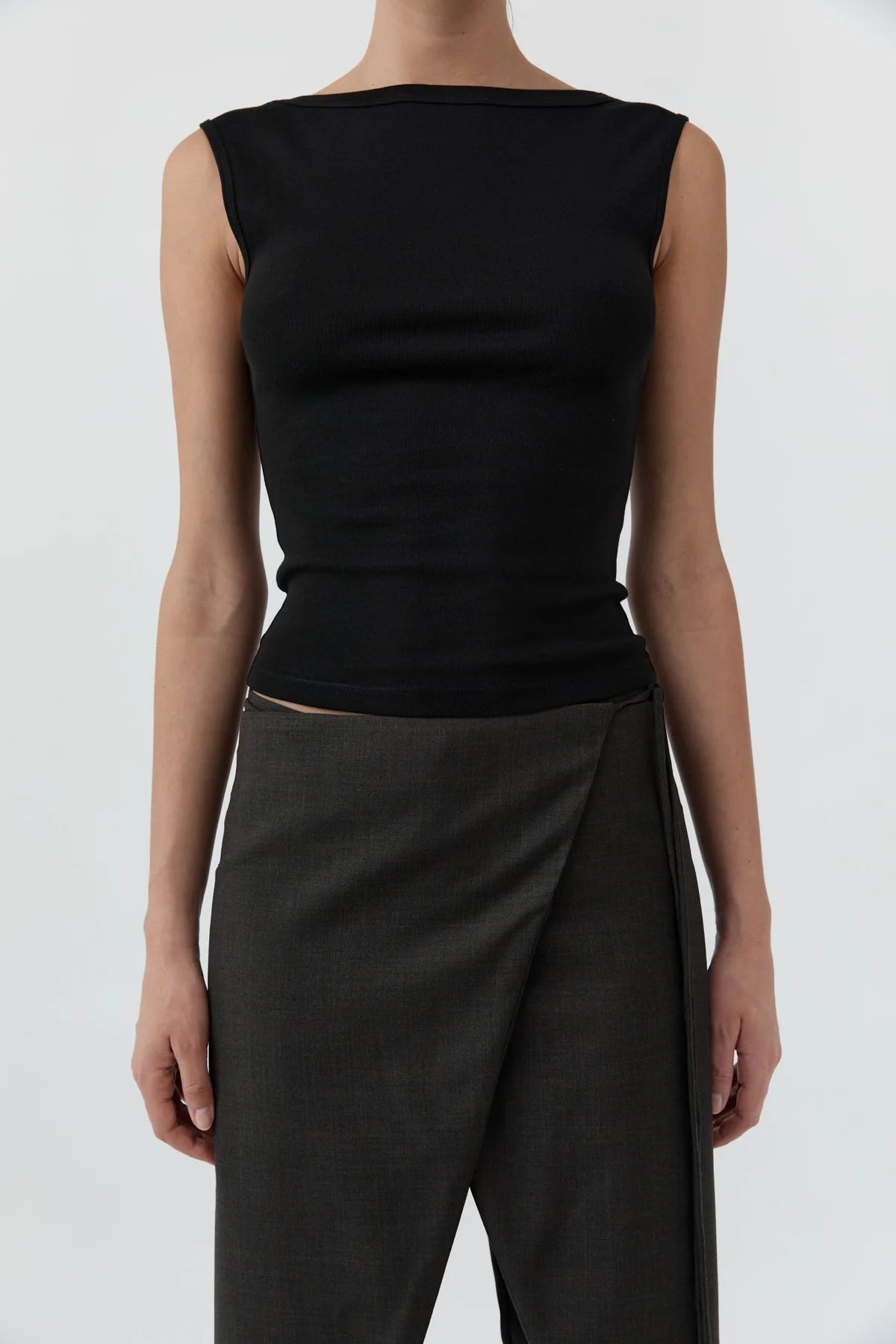 St. Agni - Wool-Blend Wrap Trousers - Umber