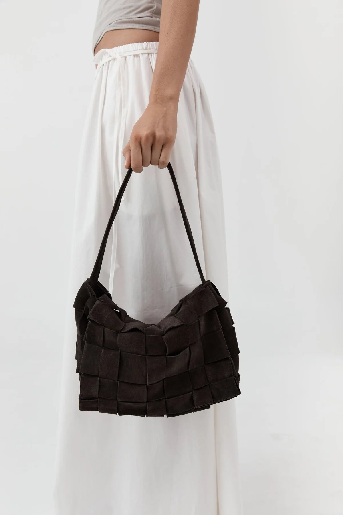 St. Agni - Suede Envelope Mini Bag - Coffee