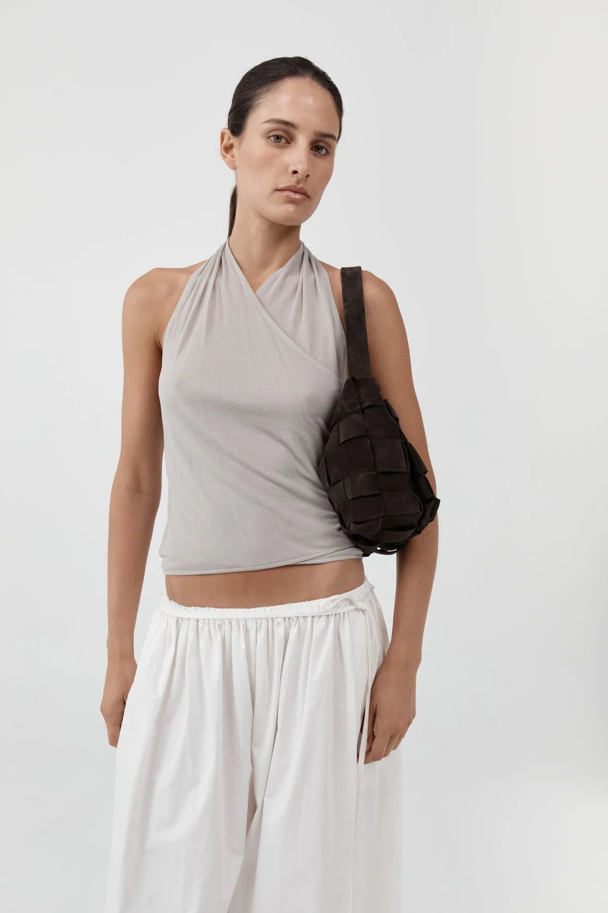 St. Agni - Suede Envelope Mini Bag - Coffee