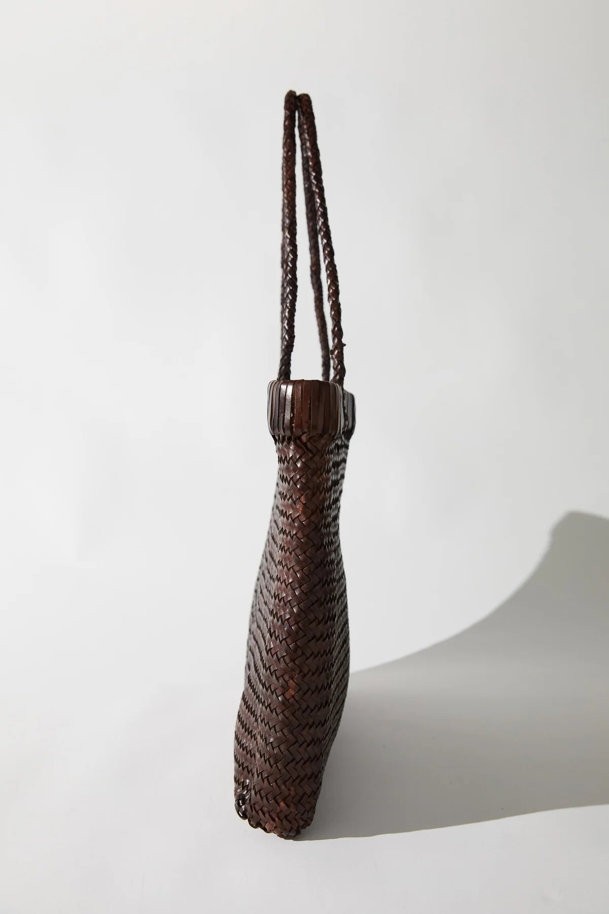 St. Agni - Woven Leather Tote Bag - Chocolate
