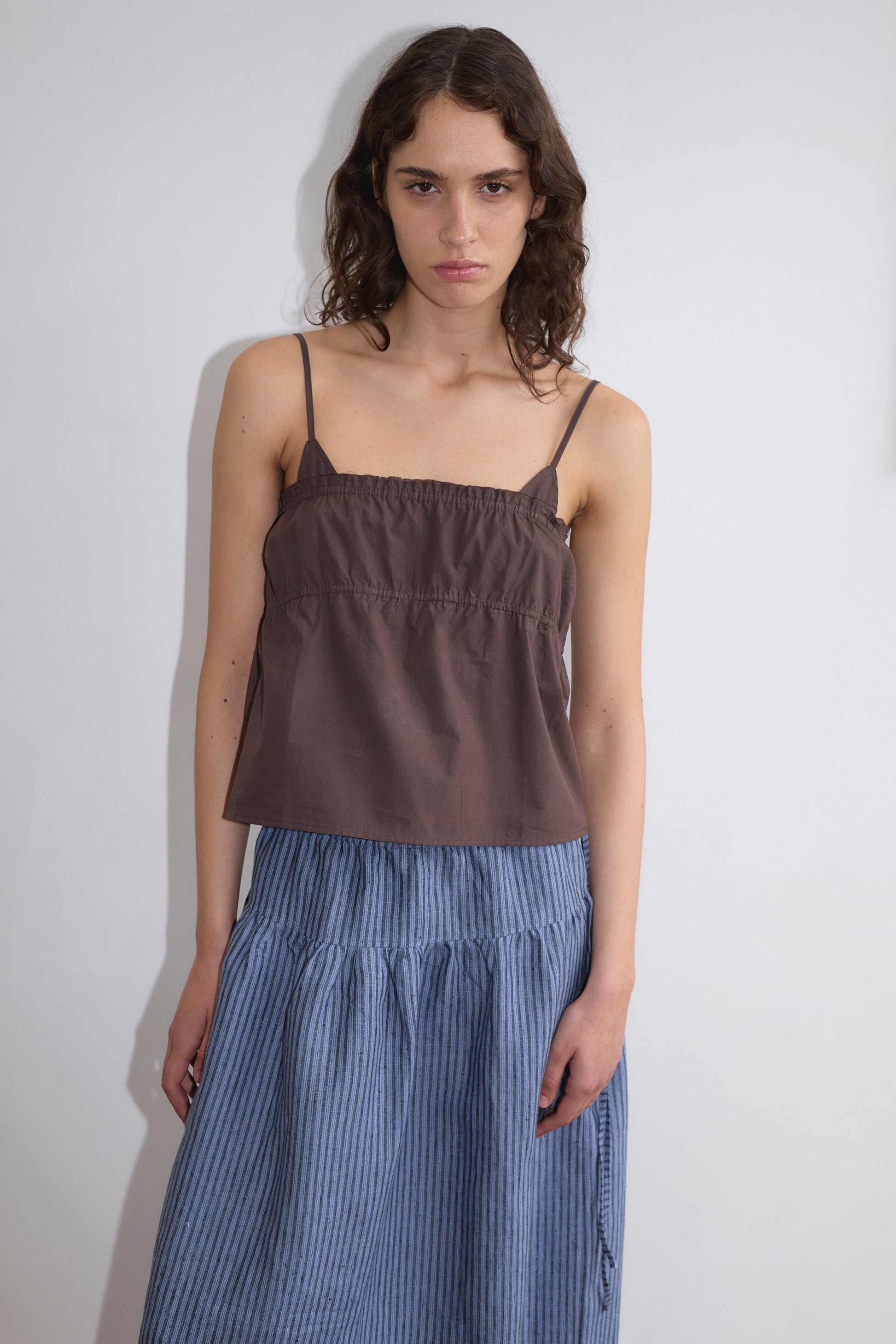 Deiji Studios - Maxi Skirt - Azure Stripe