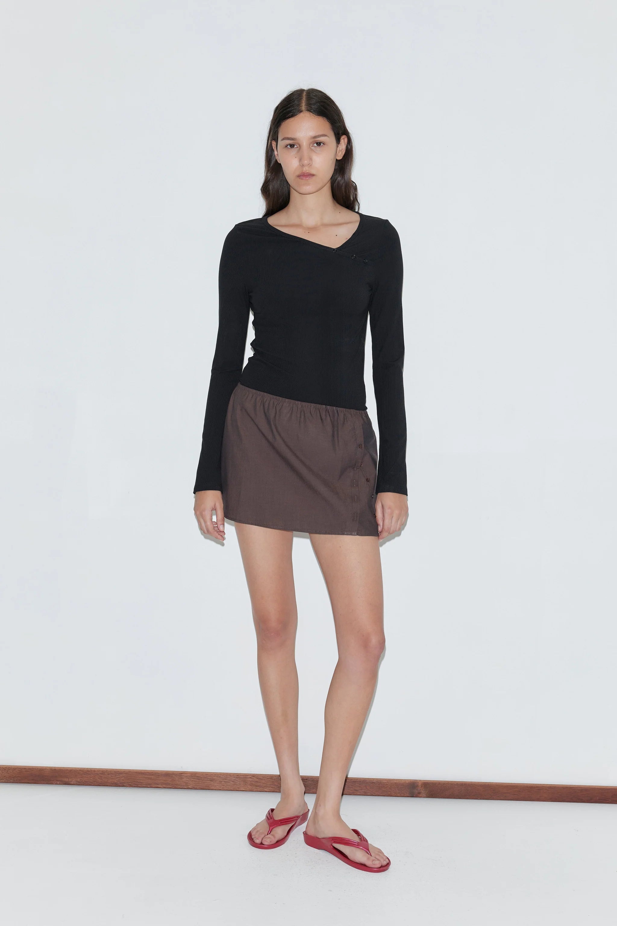 Deiji Studios - Tie Shoulder Top - Black