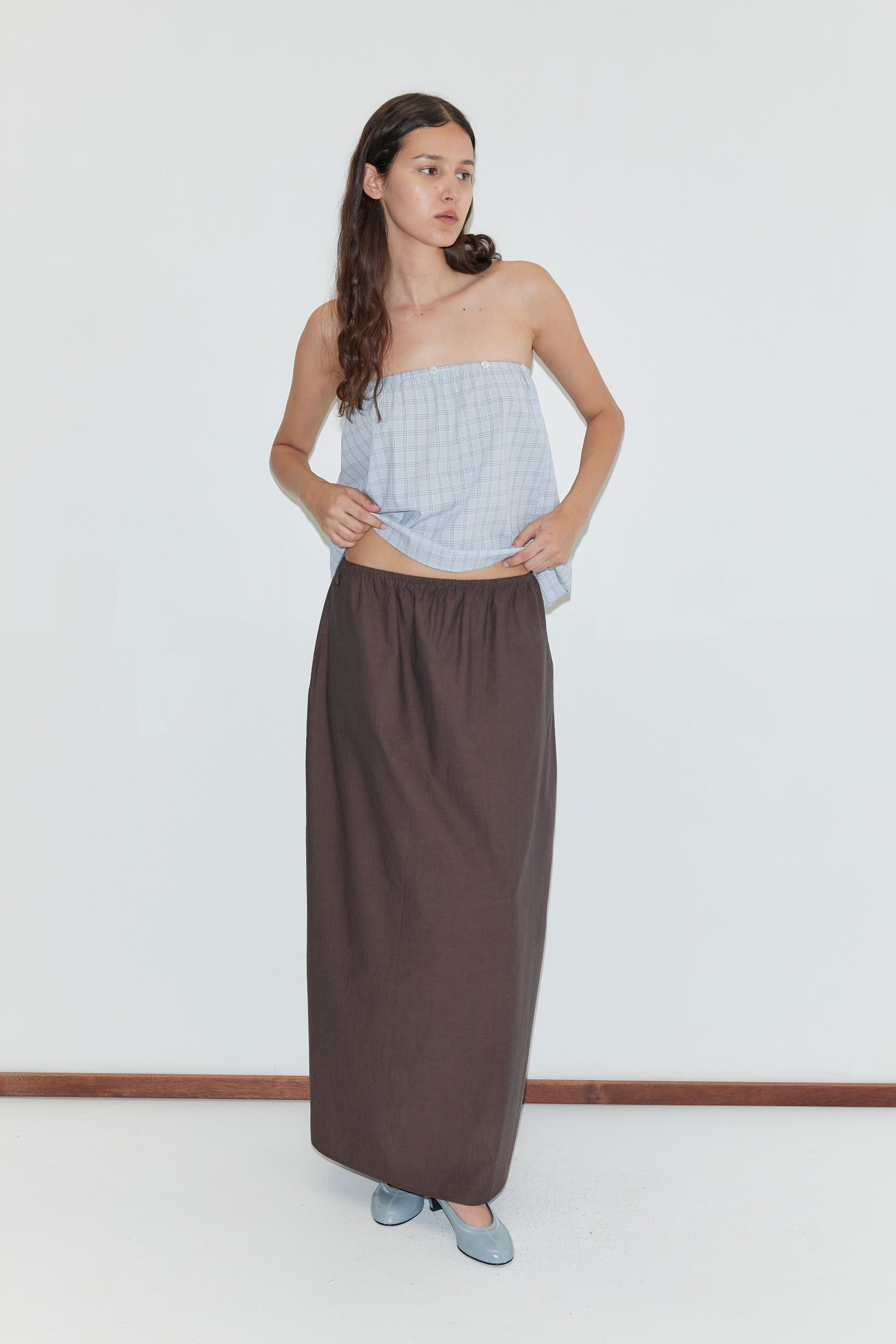 Deiji Studios - Belted Maxi Skirt - Toast