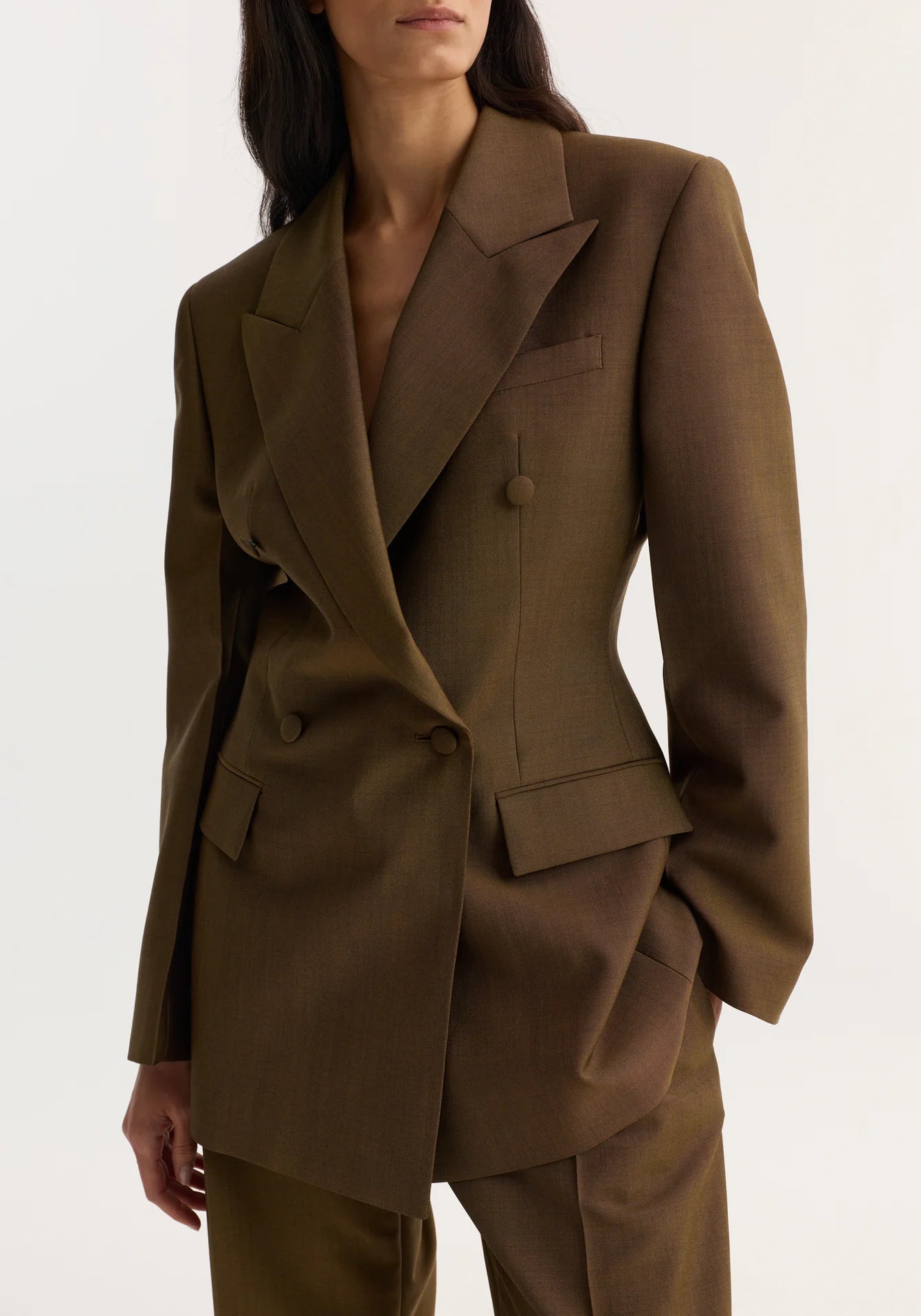 Róhe - Hourglass Blazer - Brown