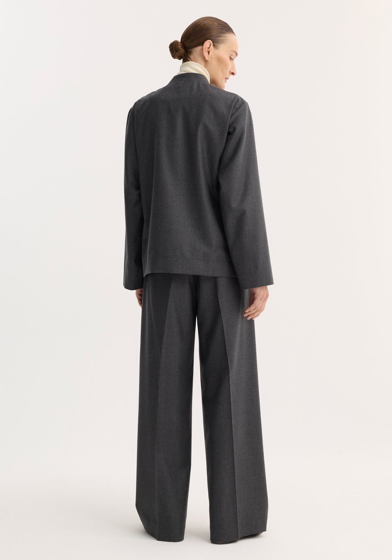 Róhe - Pankou Closure Jacket - Dark Grey Melange