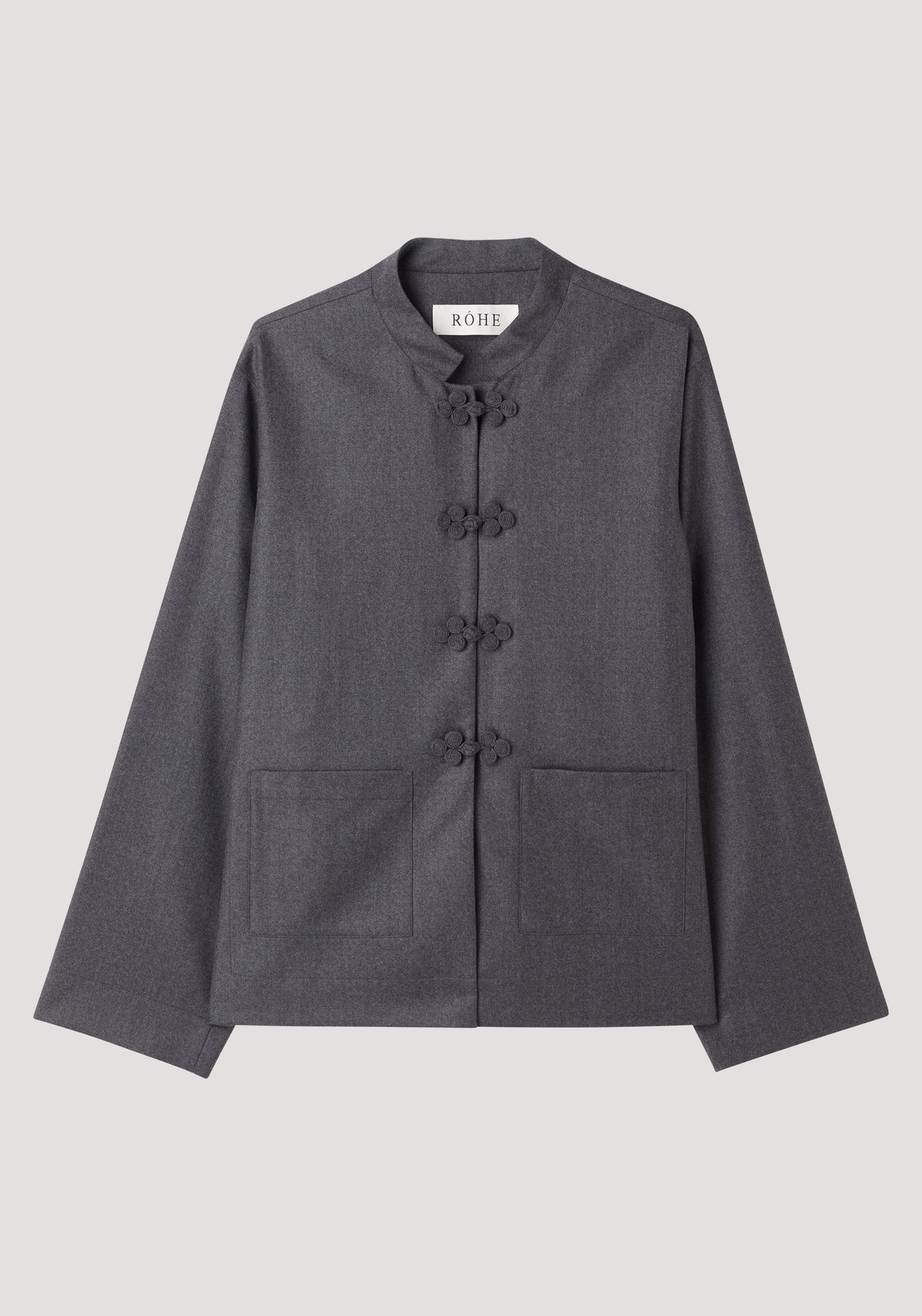 Róhe - Pankou Closure Jacket - Dark Grey Melange