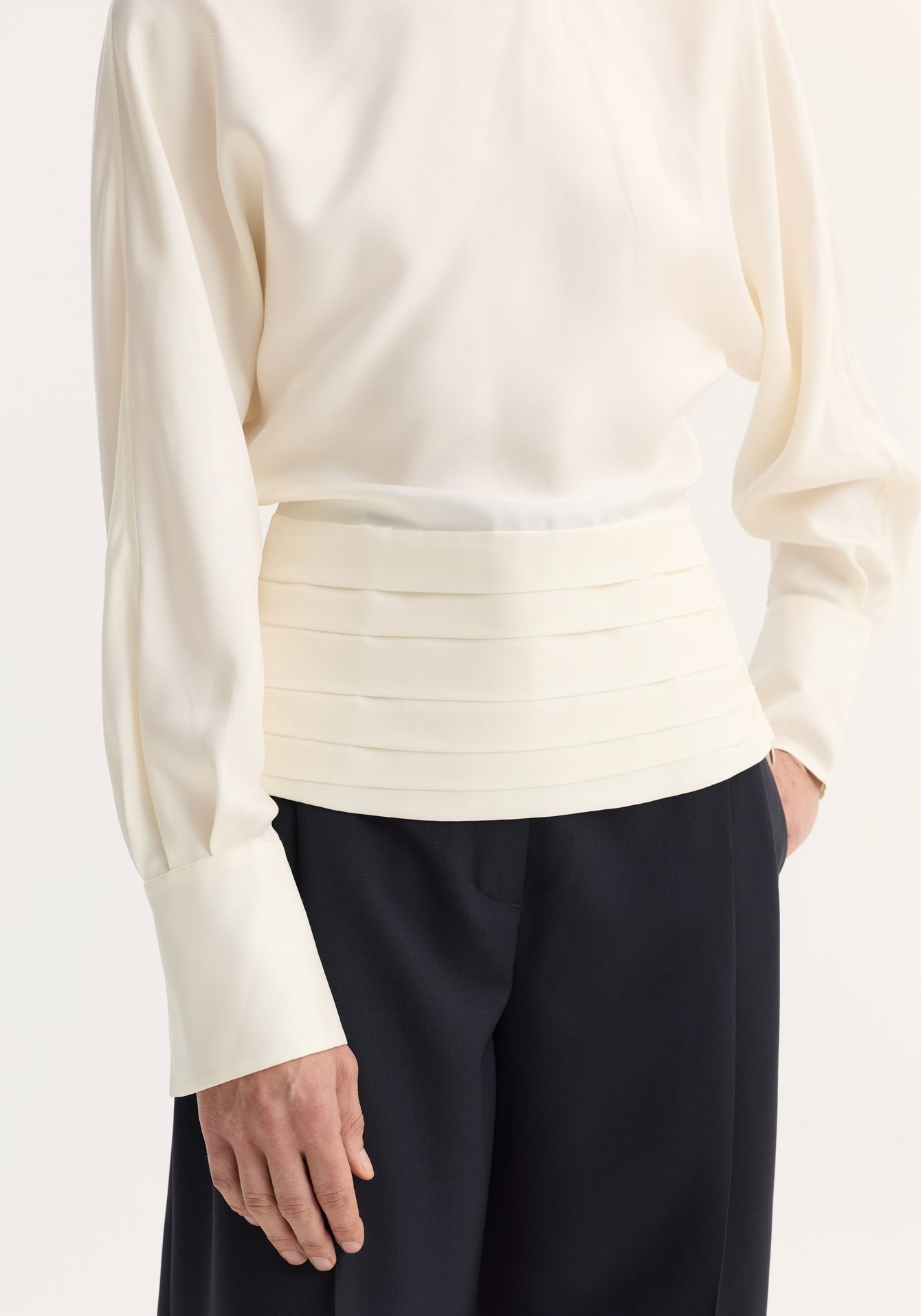 Róhe – Silk Top - Cream