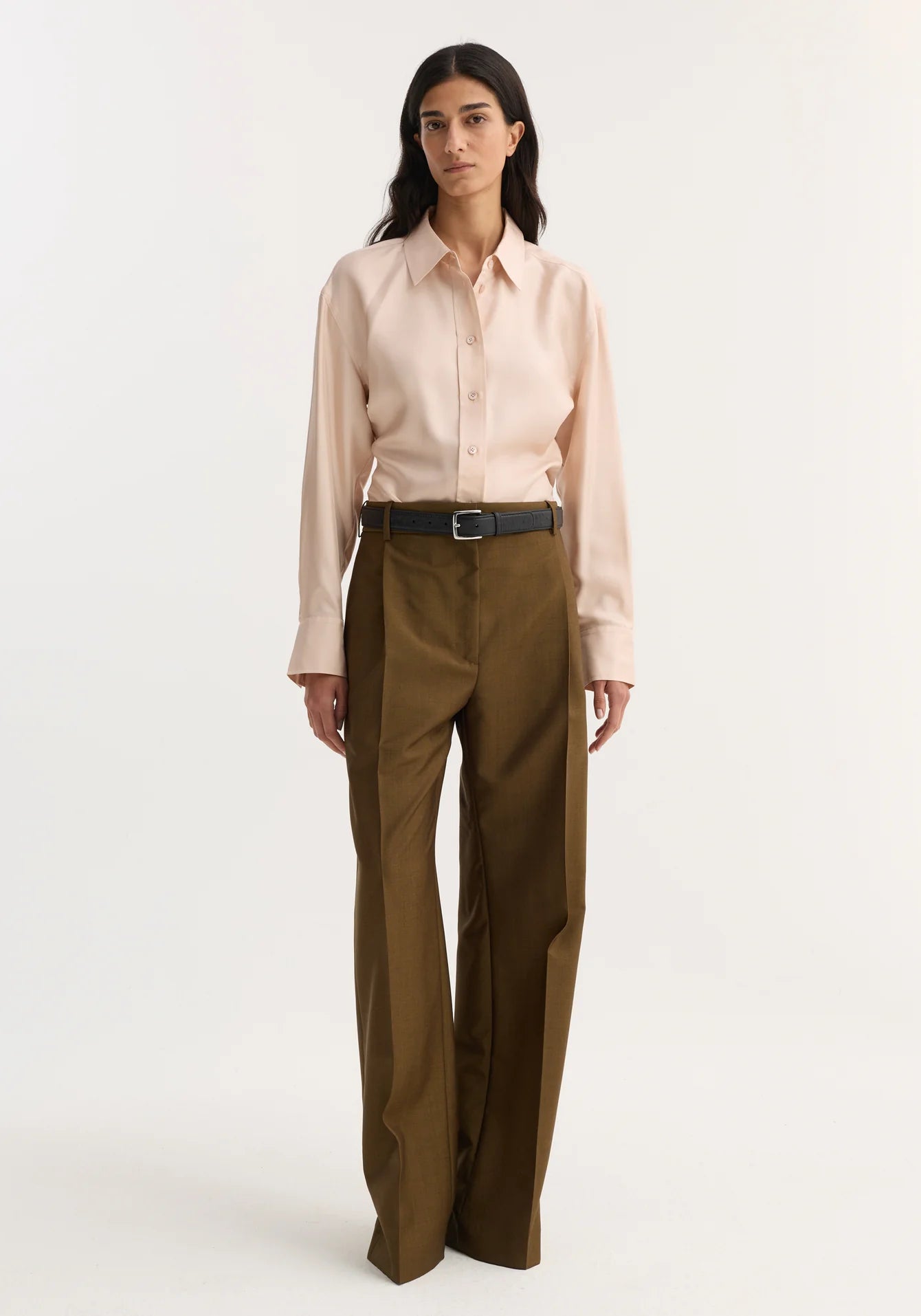 Róhe - Relaxed Straight Leg Trouser - Brown