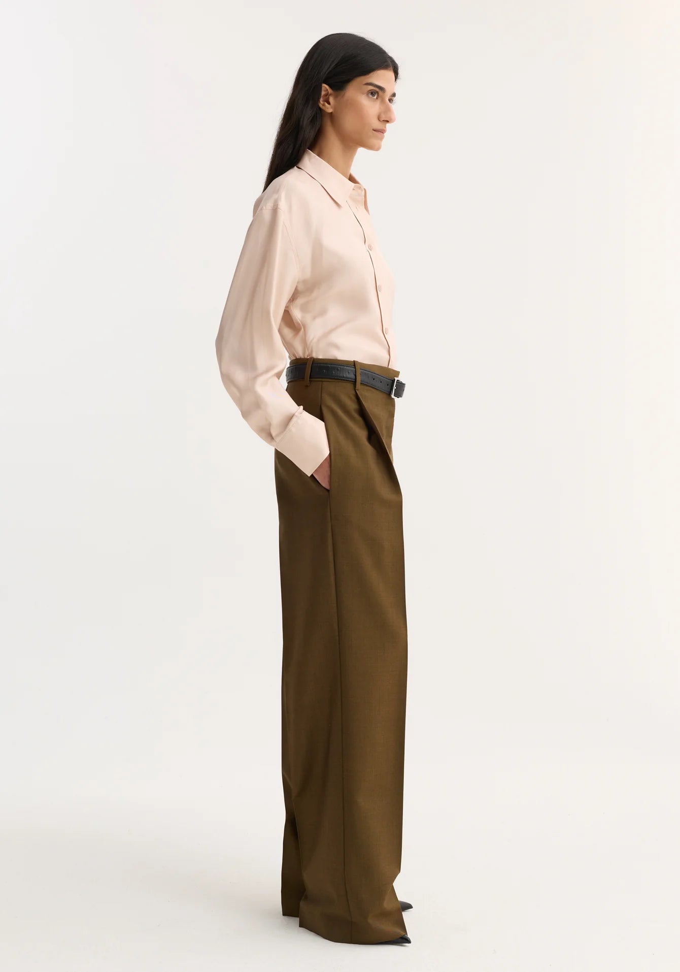 Róhe - Relaxed Straight Leg Trouser - Brown