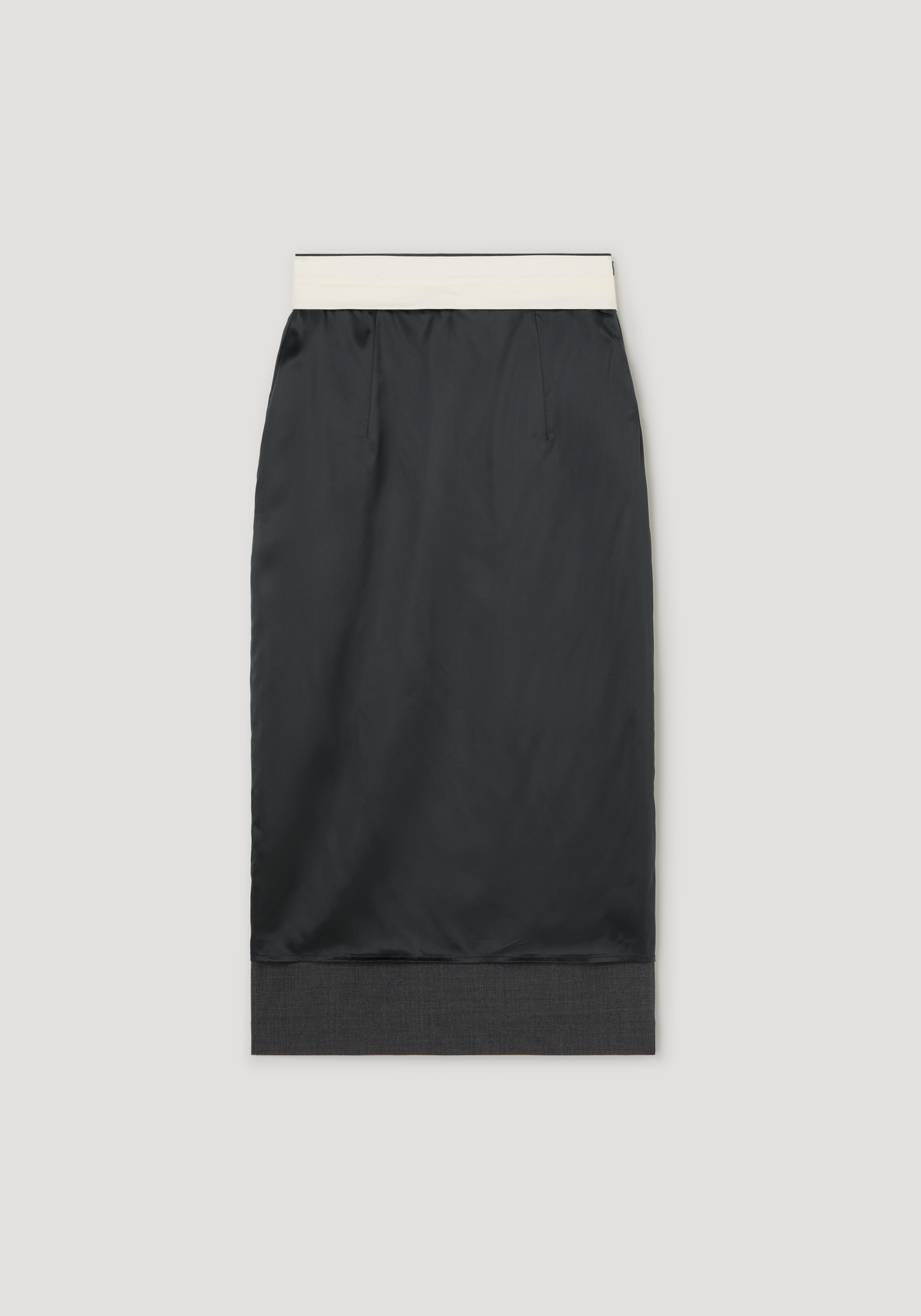 Róhe - Inside-Out Skirt - Dark Grey Melange