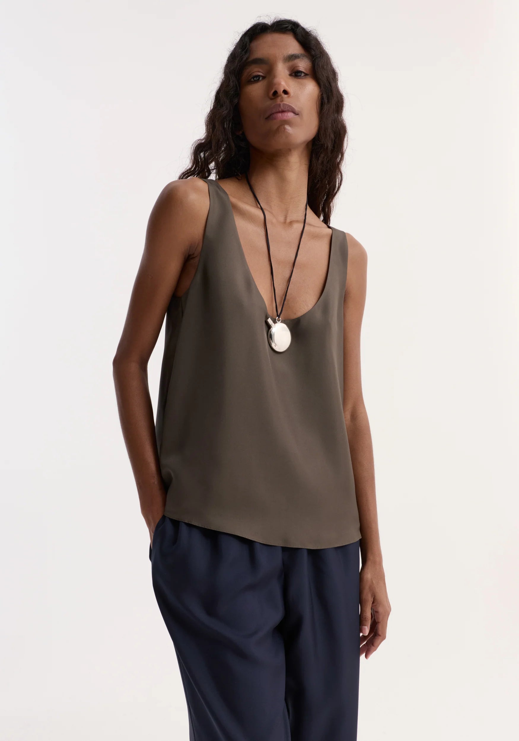 Róhe - Silk Top - Earth