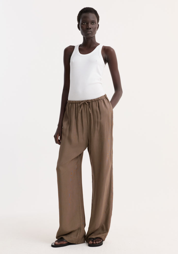 Róhe - Trousers - Brown Mini Check
