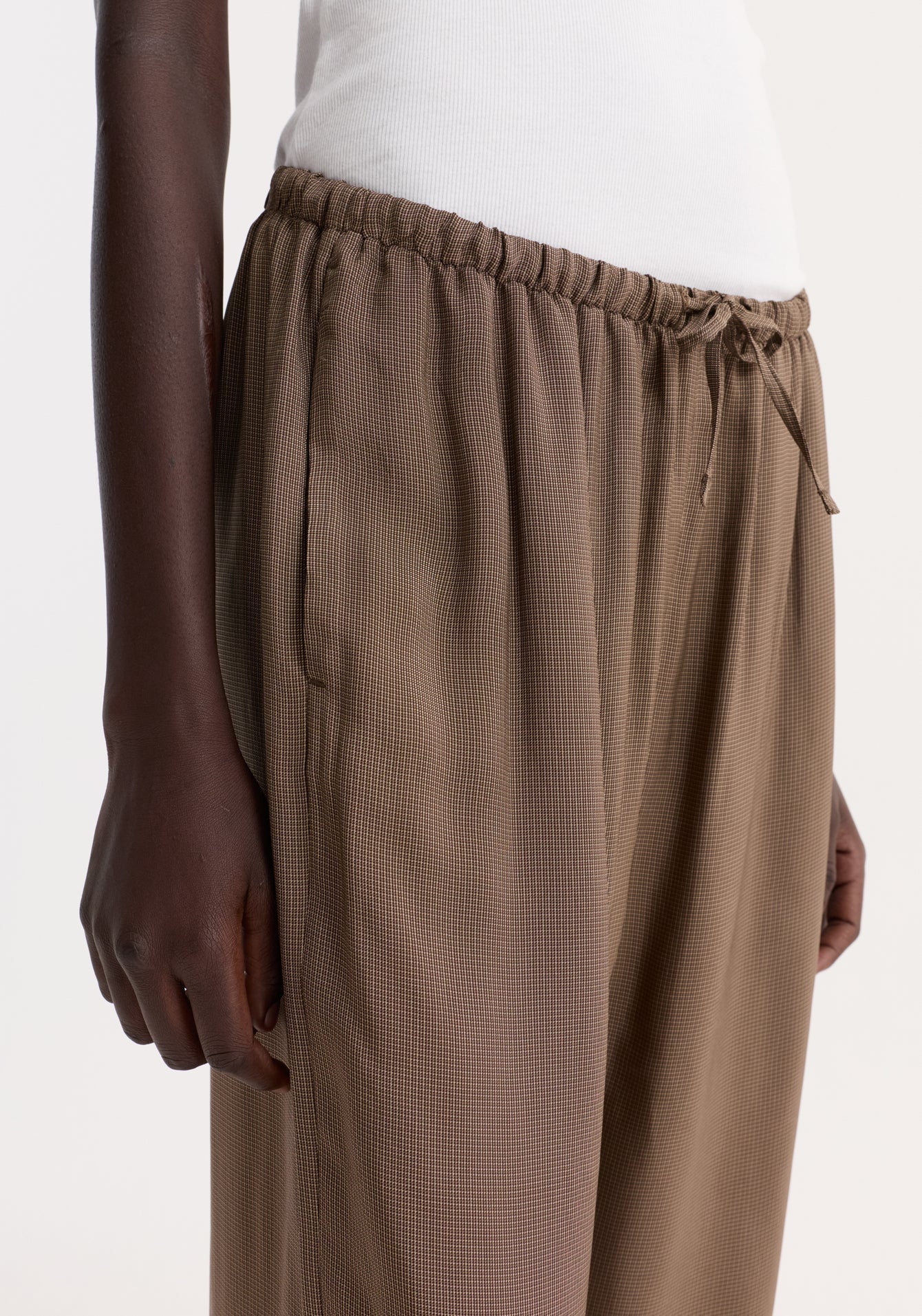 Róhe - Trousers - Brown Mini Check