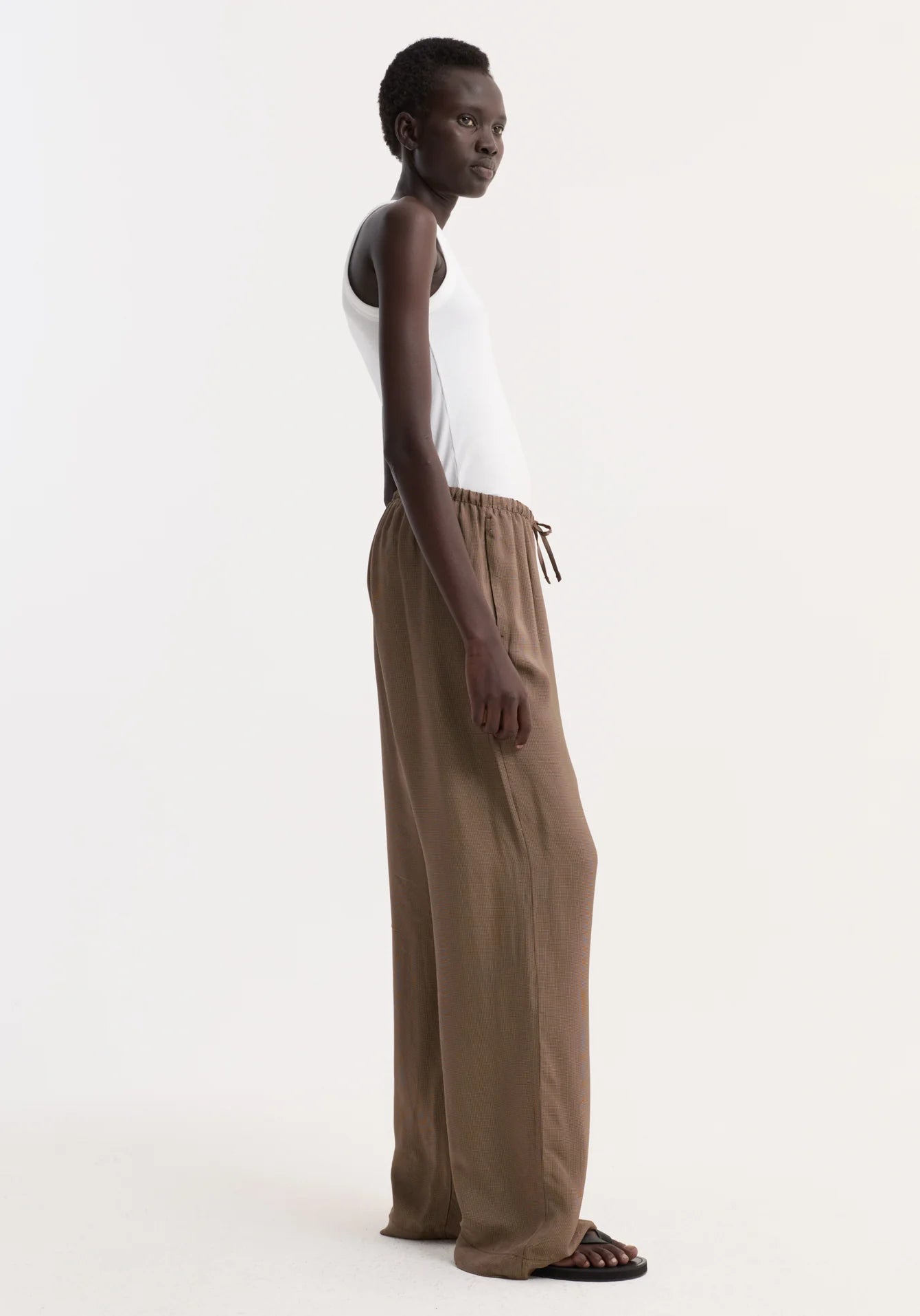 Róhe - Trousers - Brown Mini Check