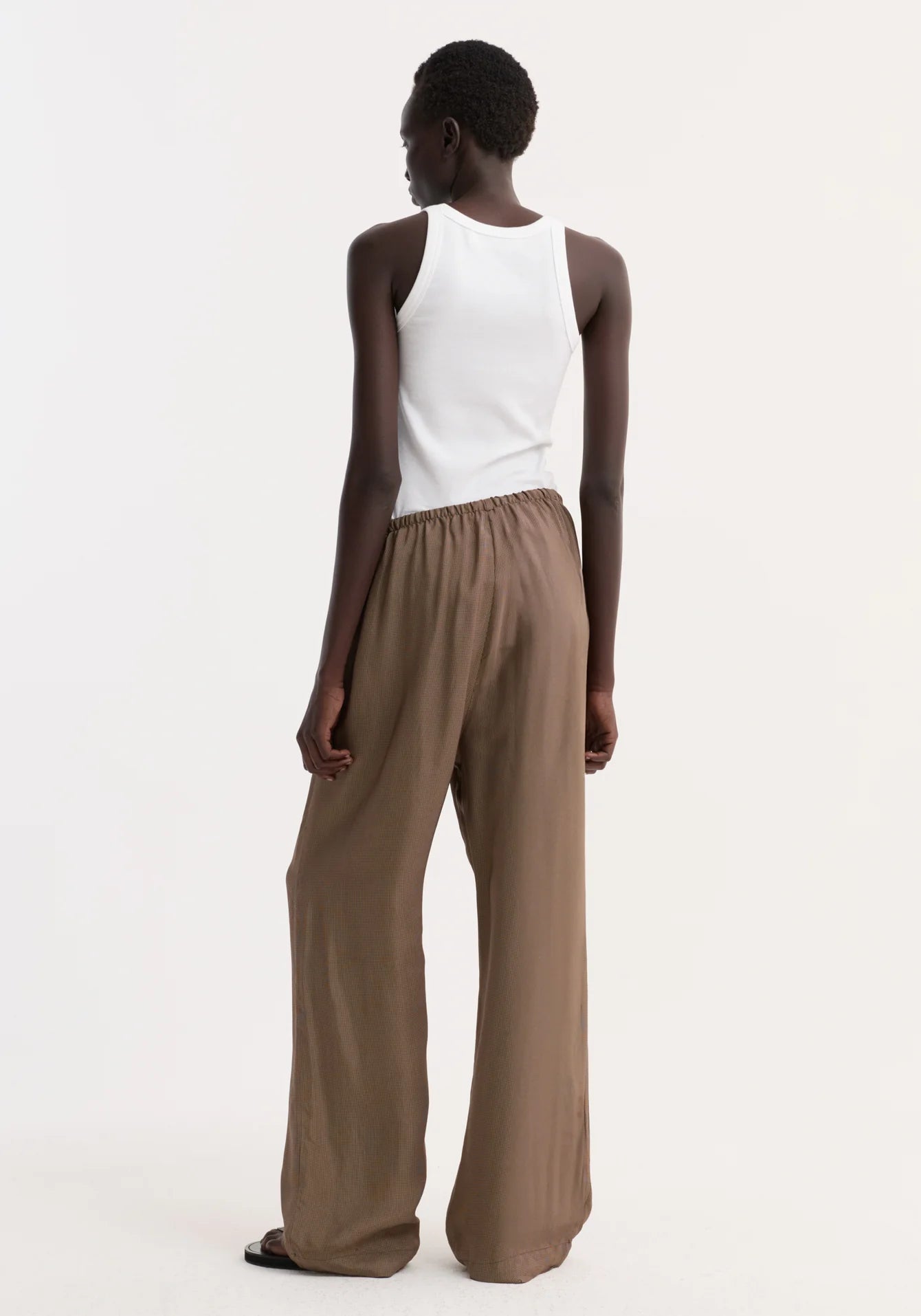 Róhe - Trousers - Brown Mini Check