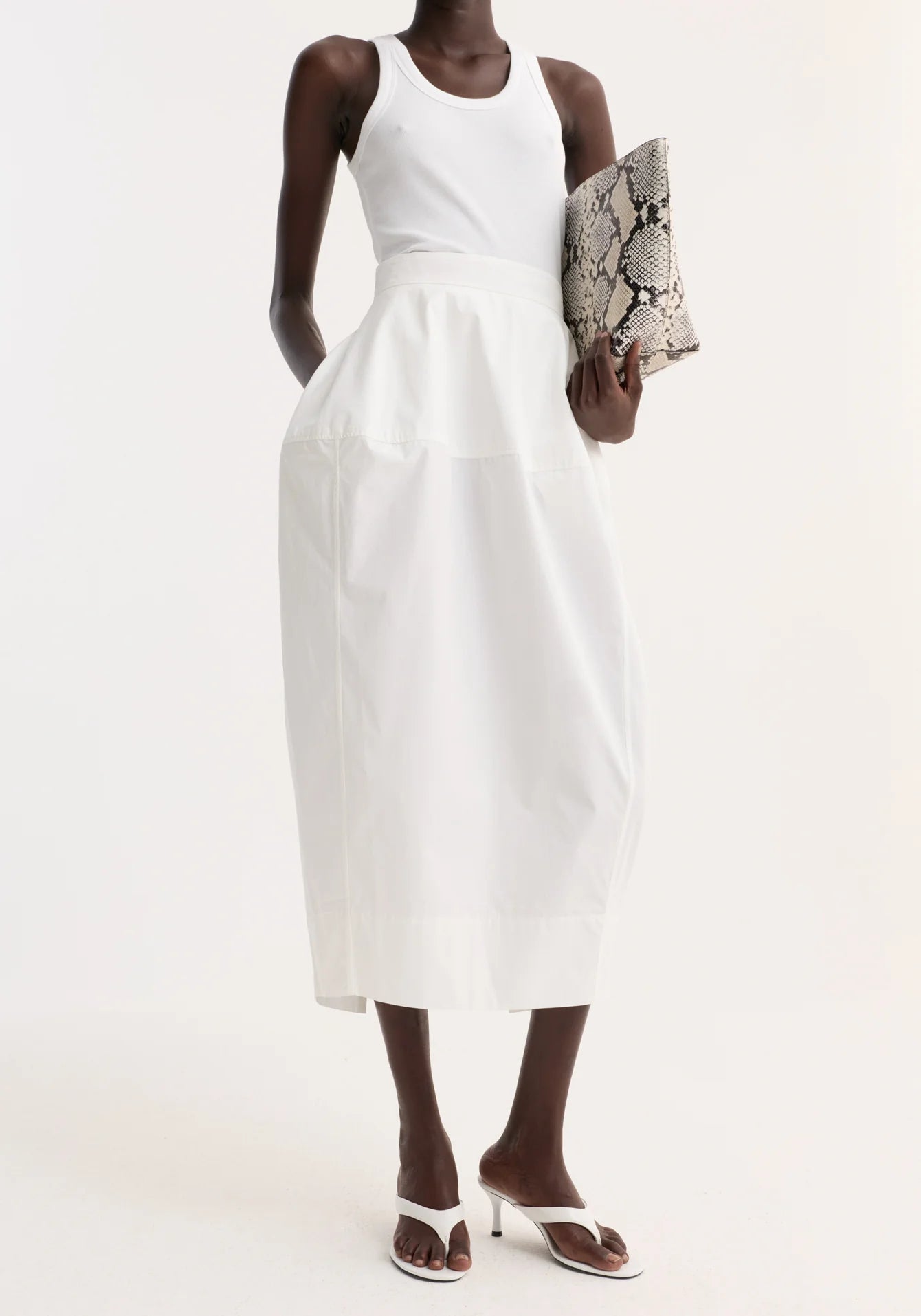 Róhe - Cotton Skirt - White