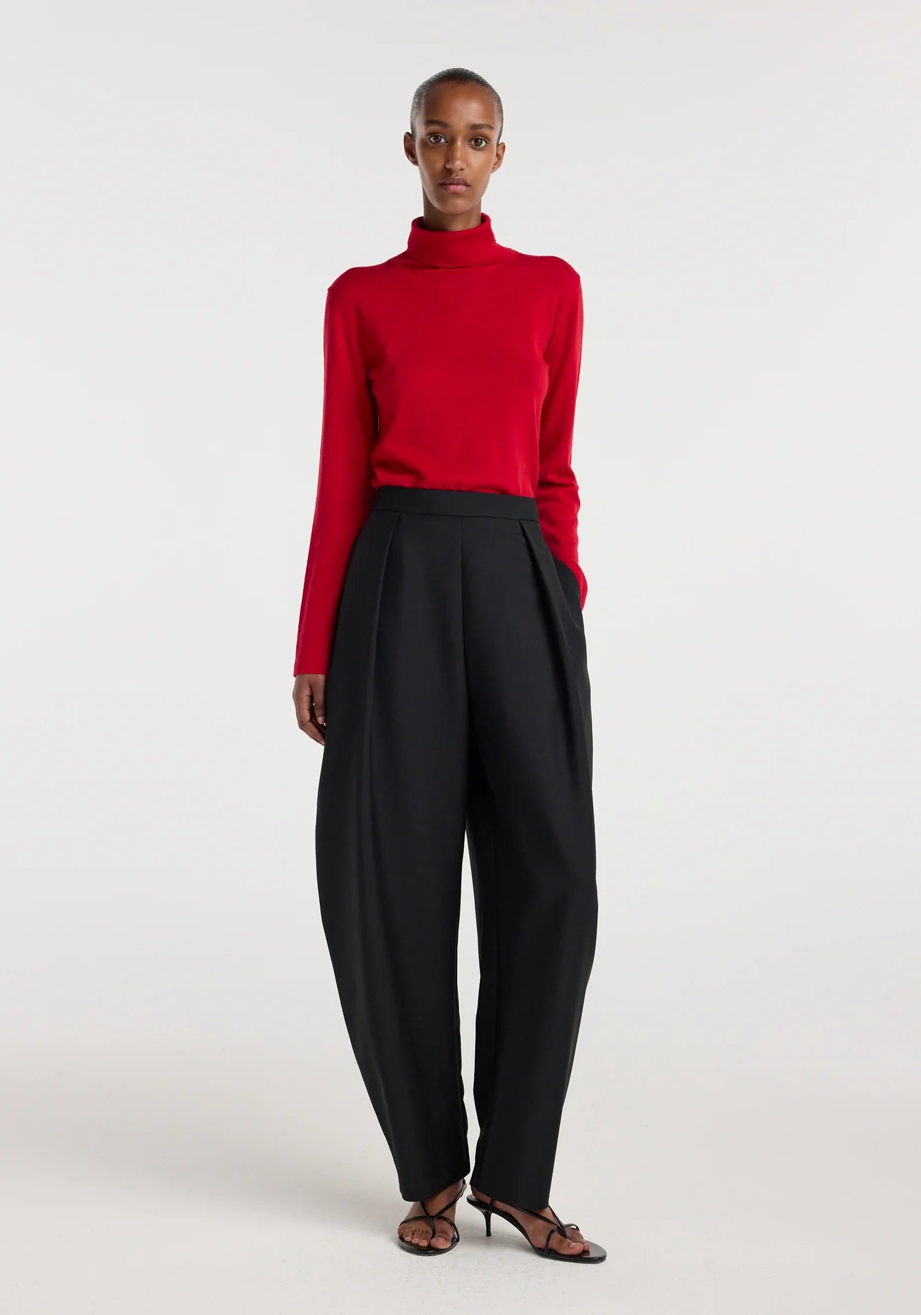 Róhe - Sculptural Tailored Trousers - Black