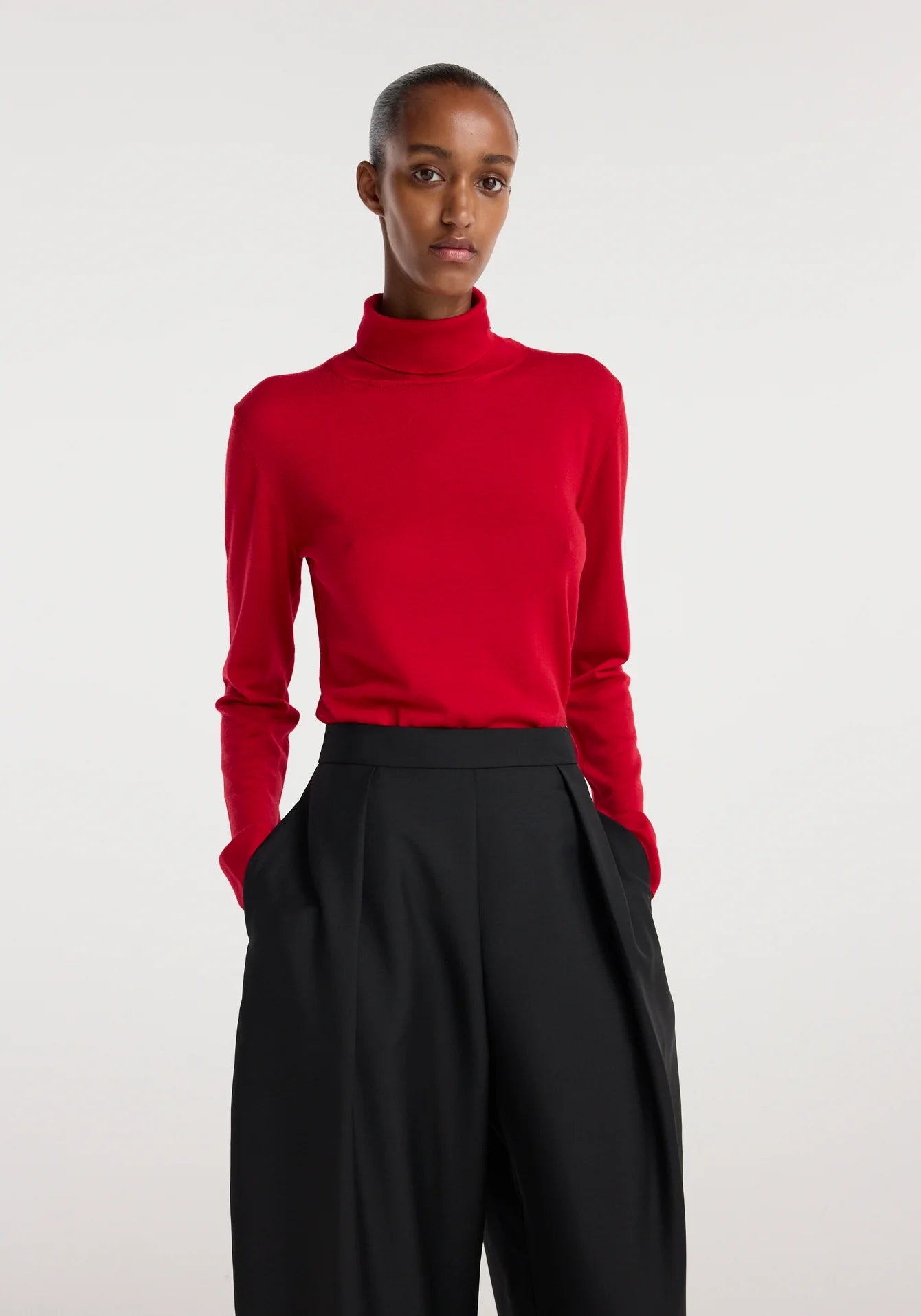 Róhe - Sculptural Tailored Trousers - Black