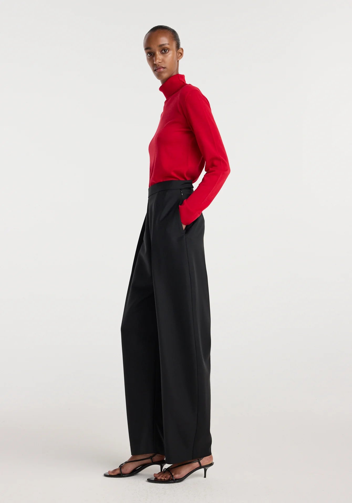 Róhe - Sculptural Tailored Trousers - Black