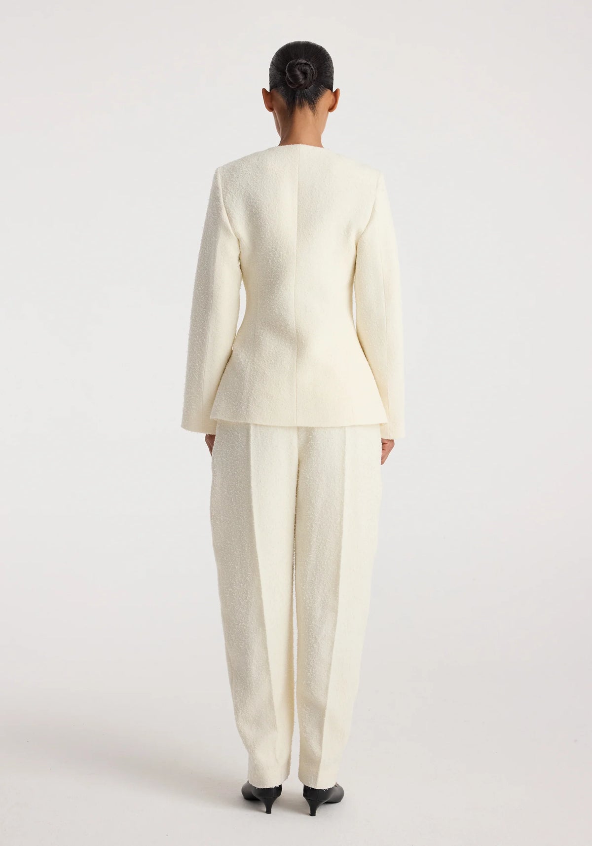 Róhe - Bouclé Shaped Blazer - Cream