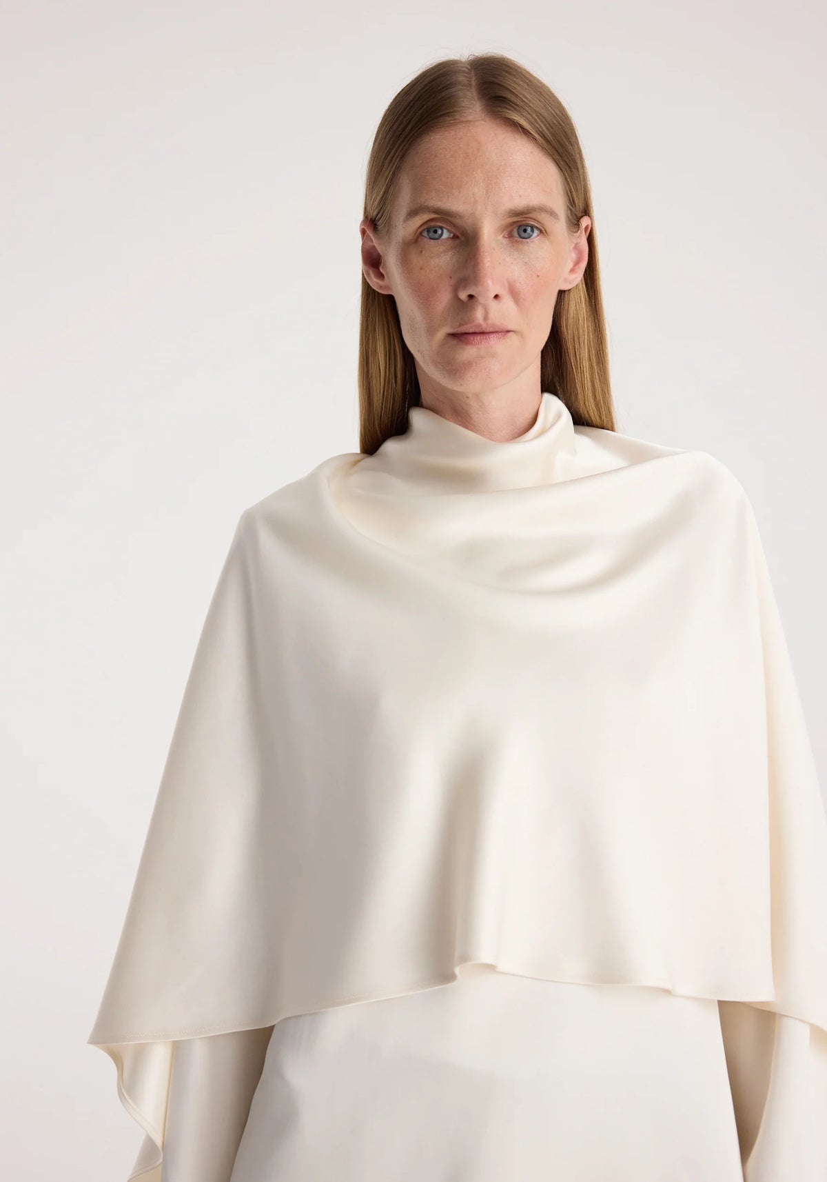 Róhe - Satin Cape Top - Cream