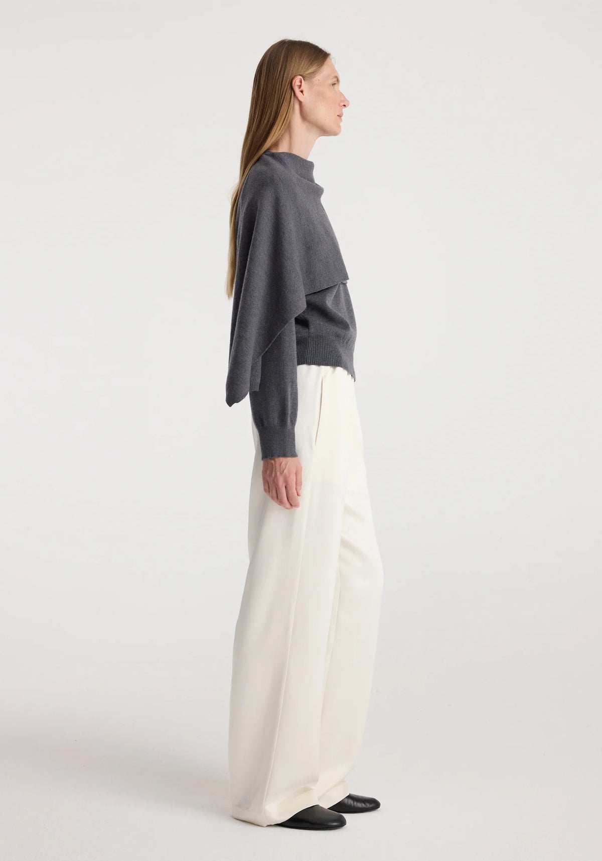 Róhe - Cape Jumper - Dark Grey Melange