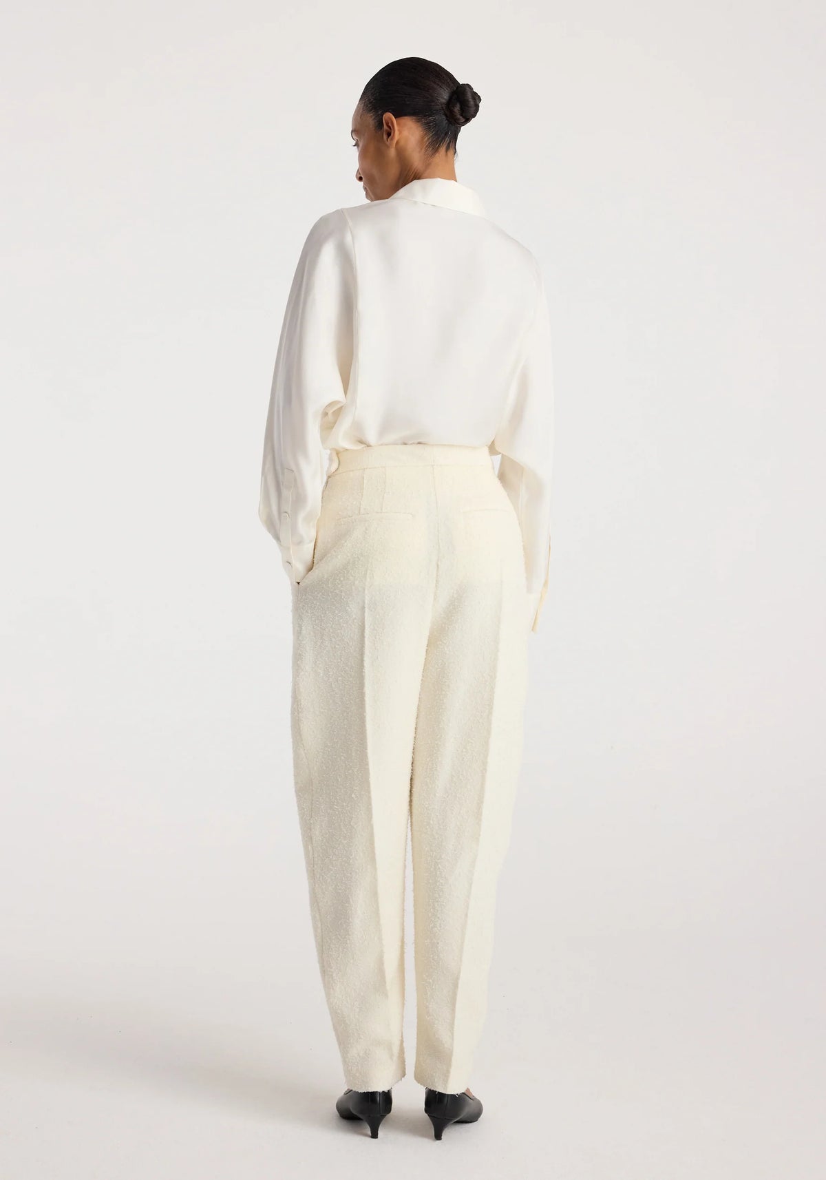 Róhe - Puck Bouclé Tailored Trousers - Cream