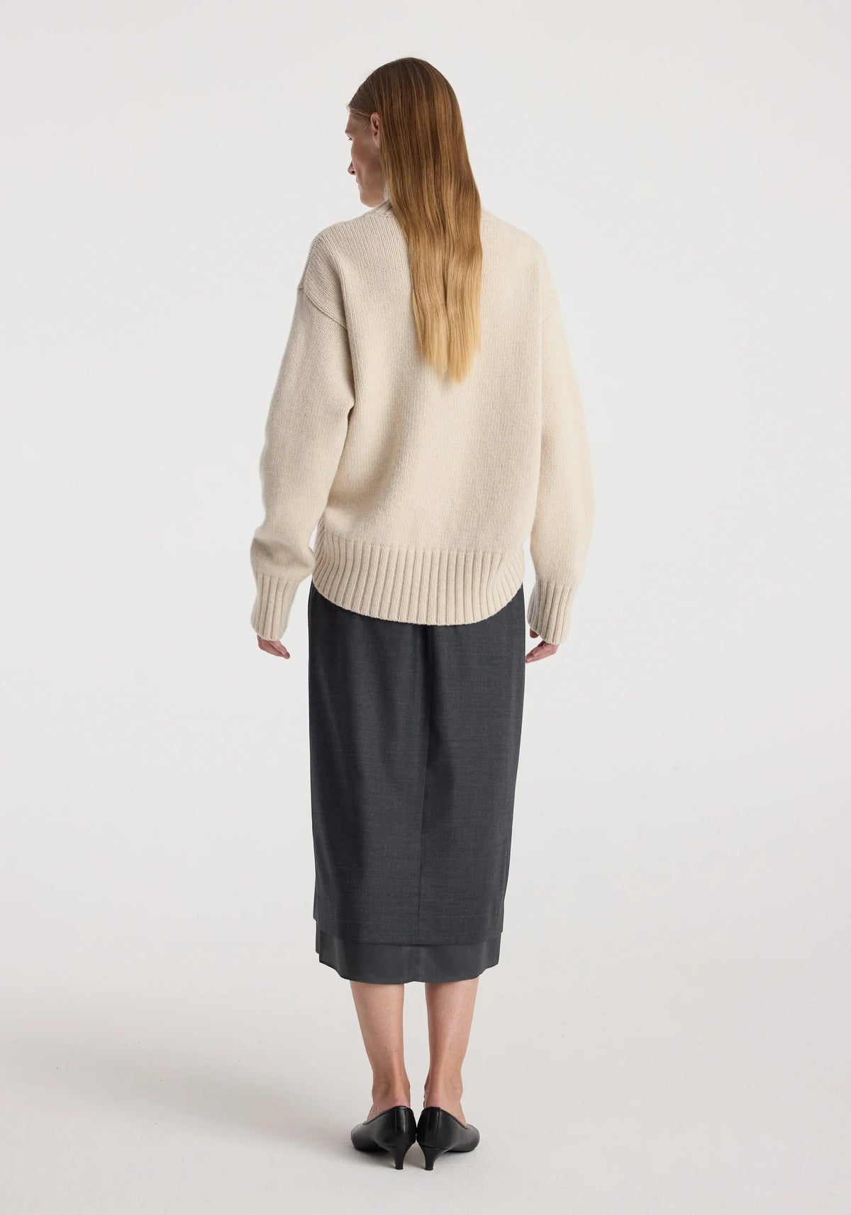 Róhe - Boxer Detailed Skirt - Dark Grey Melange