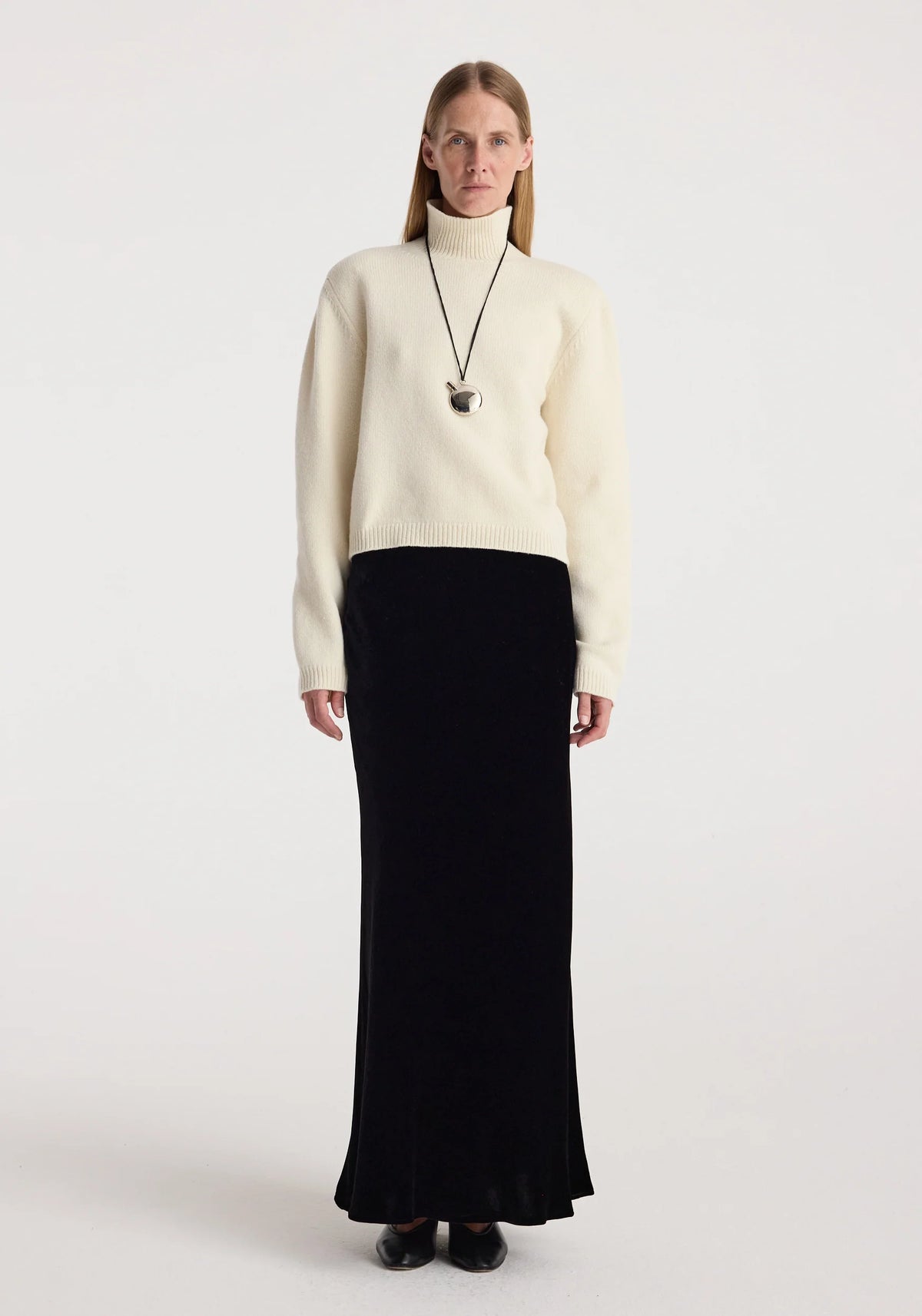 Róhe - Fluid Velvet Skirt - Black