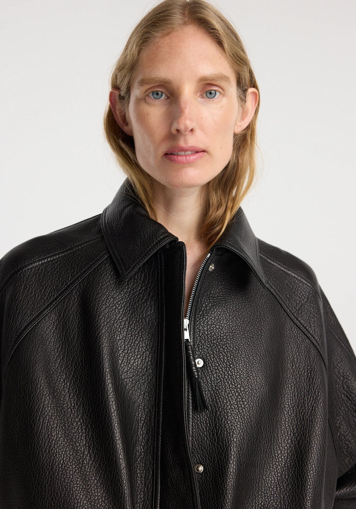 Róhe - Grain Nappa Aviator Jacket - Black