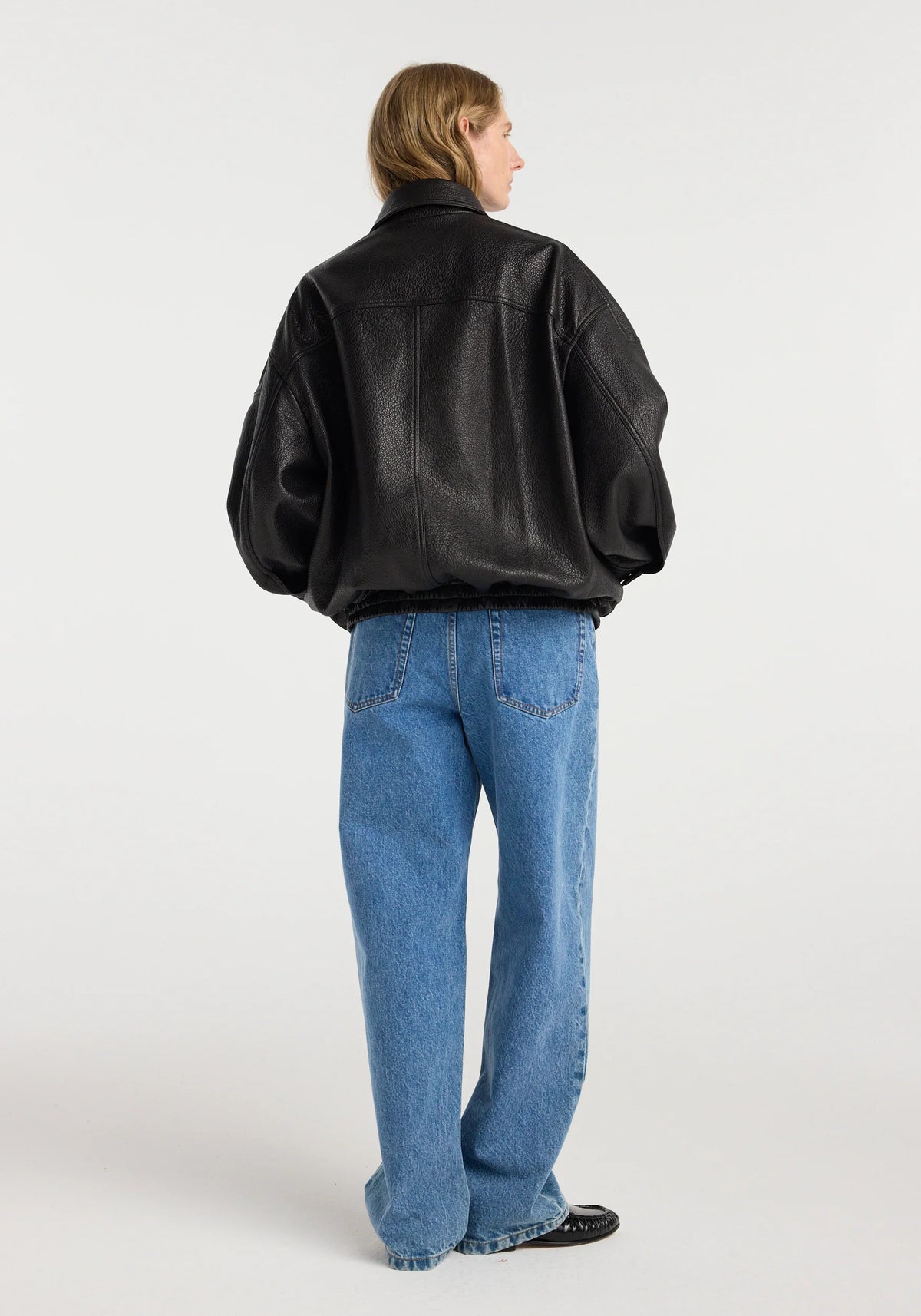 Róhe - Grain Nappa Aviator Jacket - Black