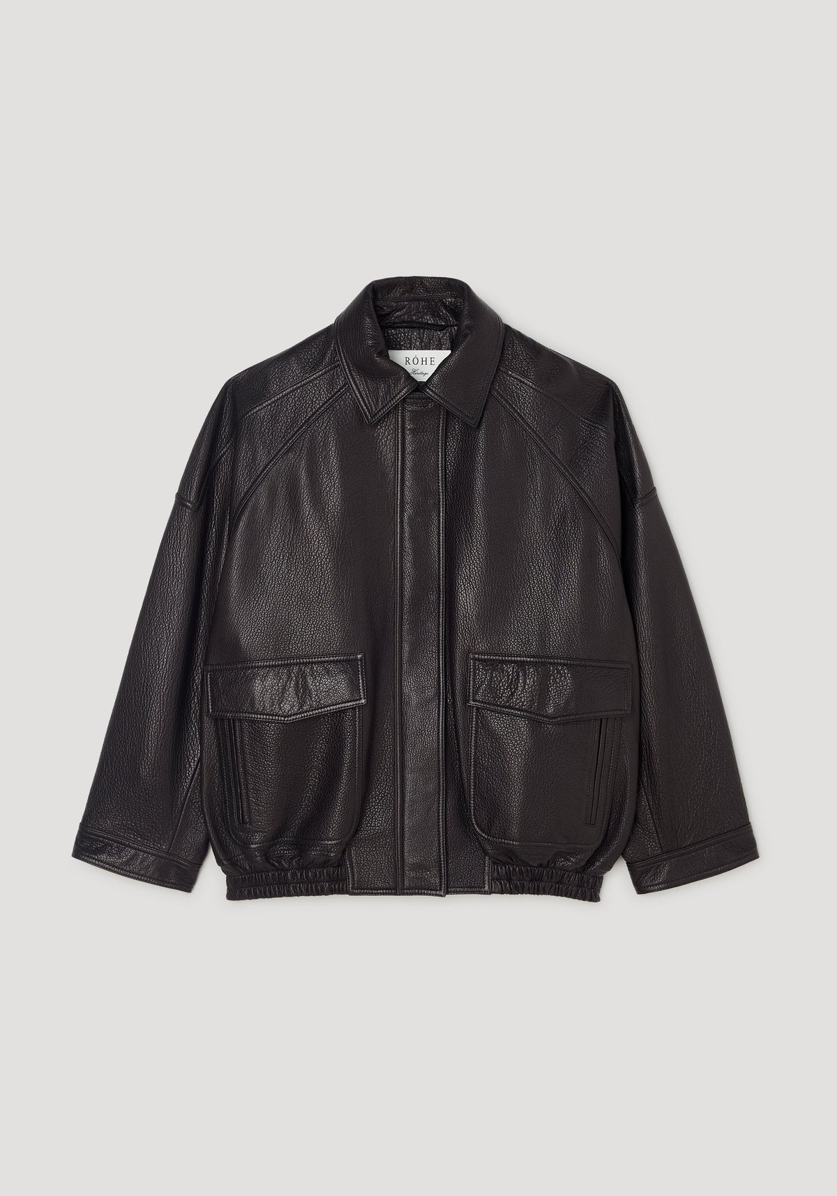 Róhe - Grain Nappa Aviator Jacket - Black