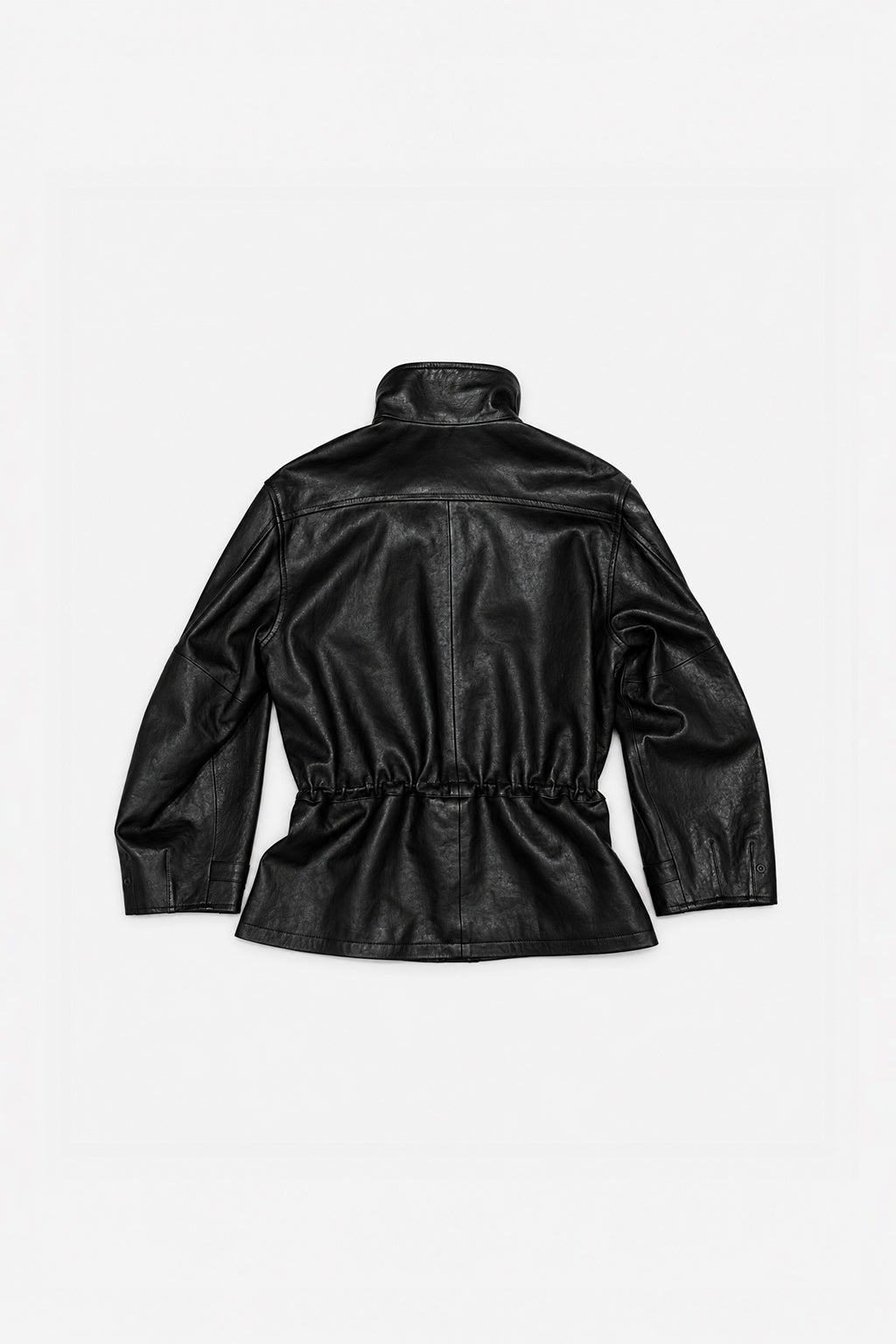 Auralee - Textured Lamb Leather Blouson - Black