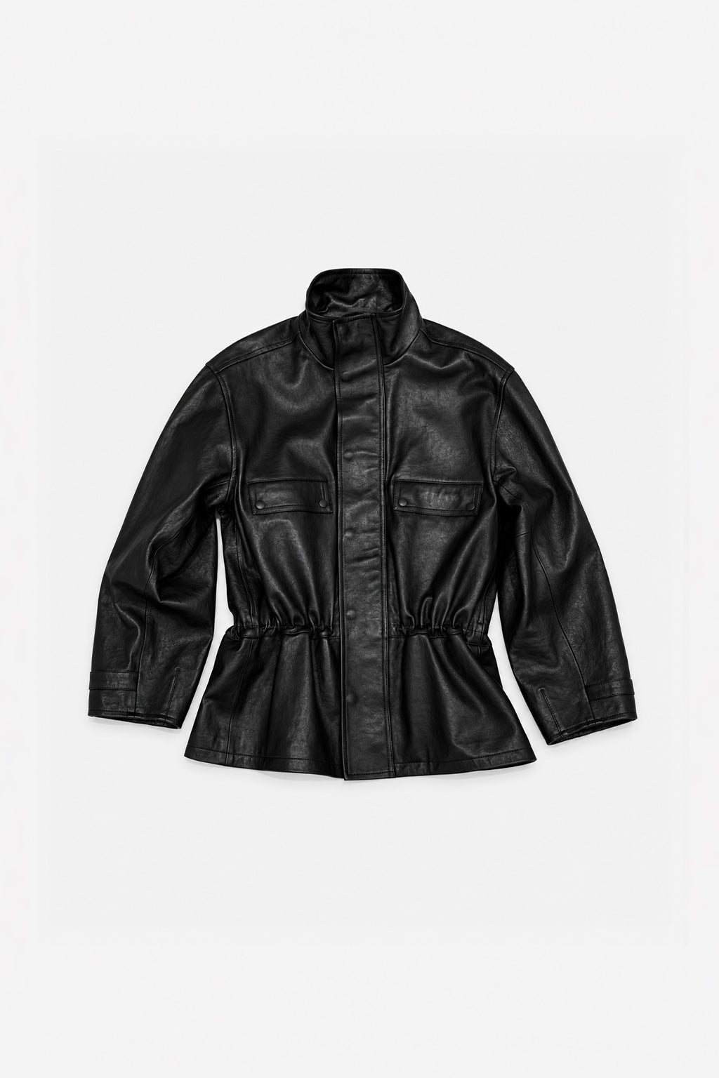 Auralee - Textured Lamb Leather Blouson - Black