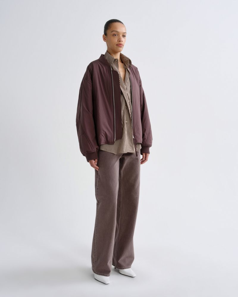 Agolde - Asymmetric Waist Wide Leg Jeans - Dusty Mauve