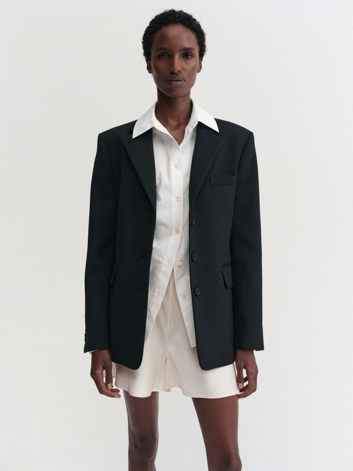 Almada Label - Tailored Viscose Blazer - Black