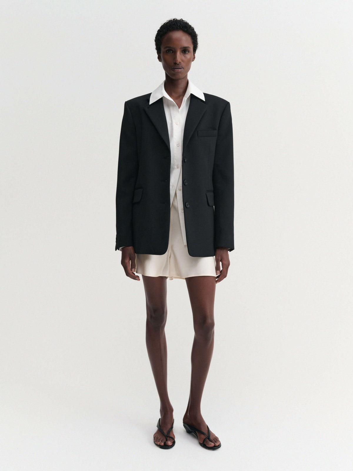 Almada Label - Tailored Viscose Blazer - Black