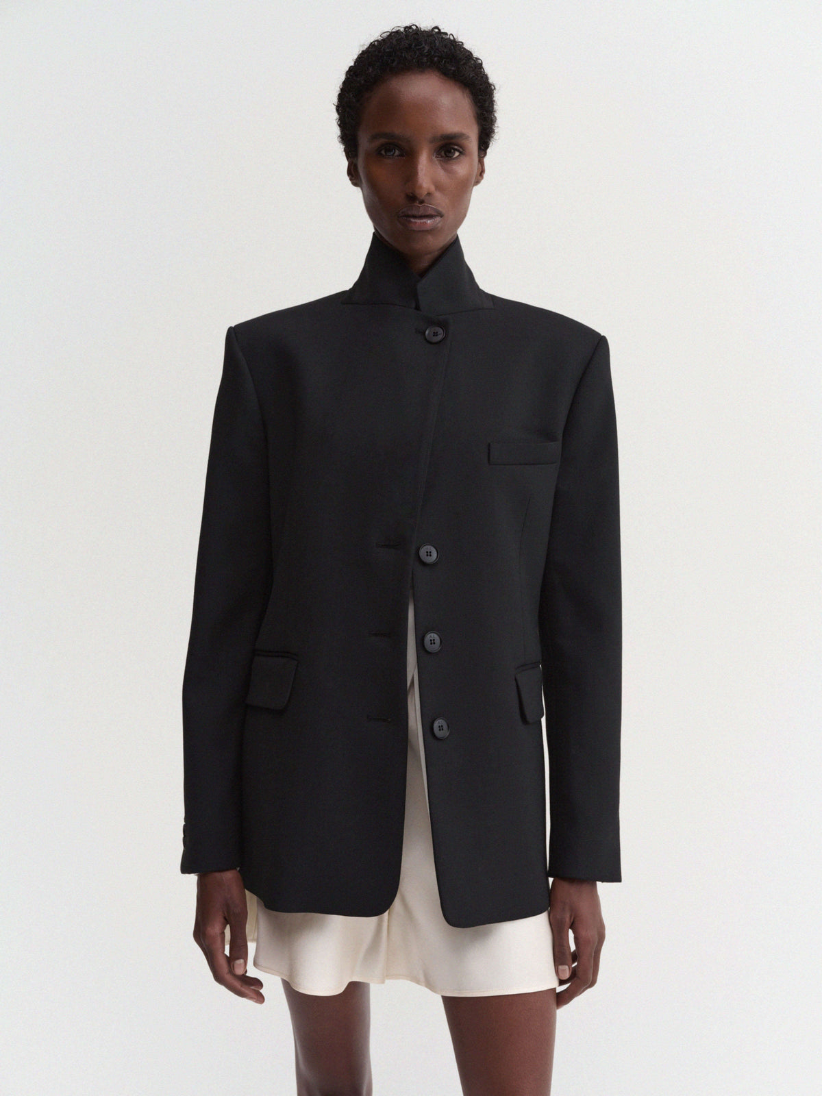 Almada Label - Tailored Viscose Blazer - Black