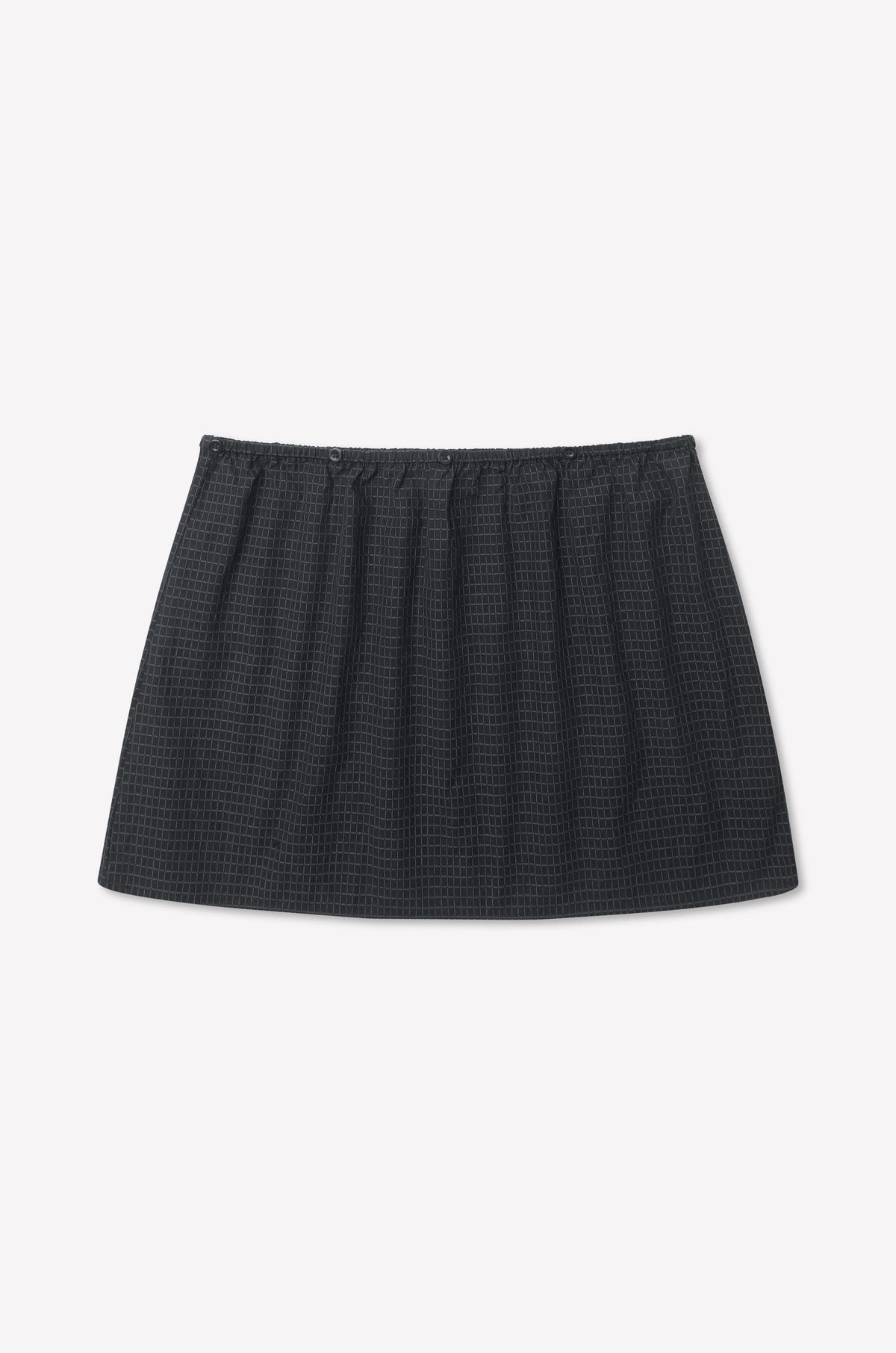 Deiji Studios - Draped Grid-Print Top - Mono Grid