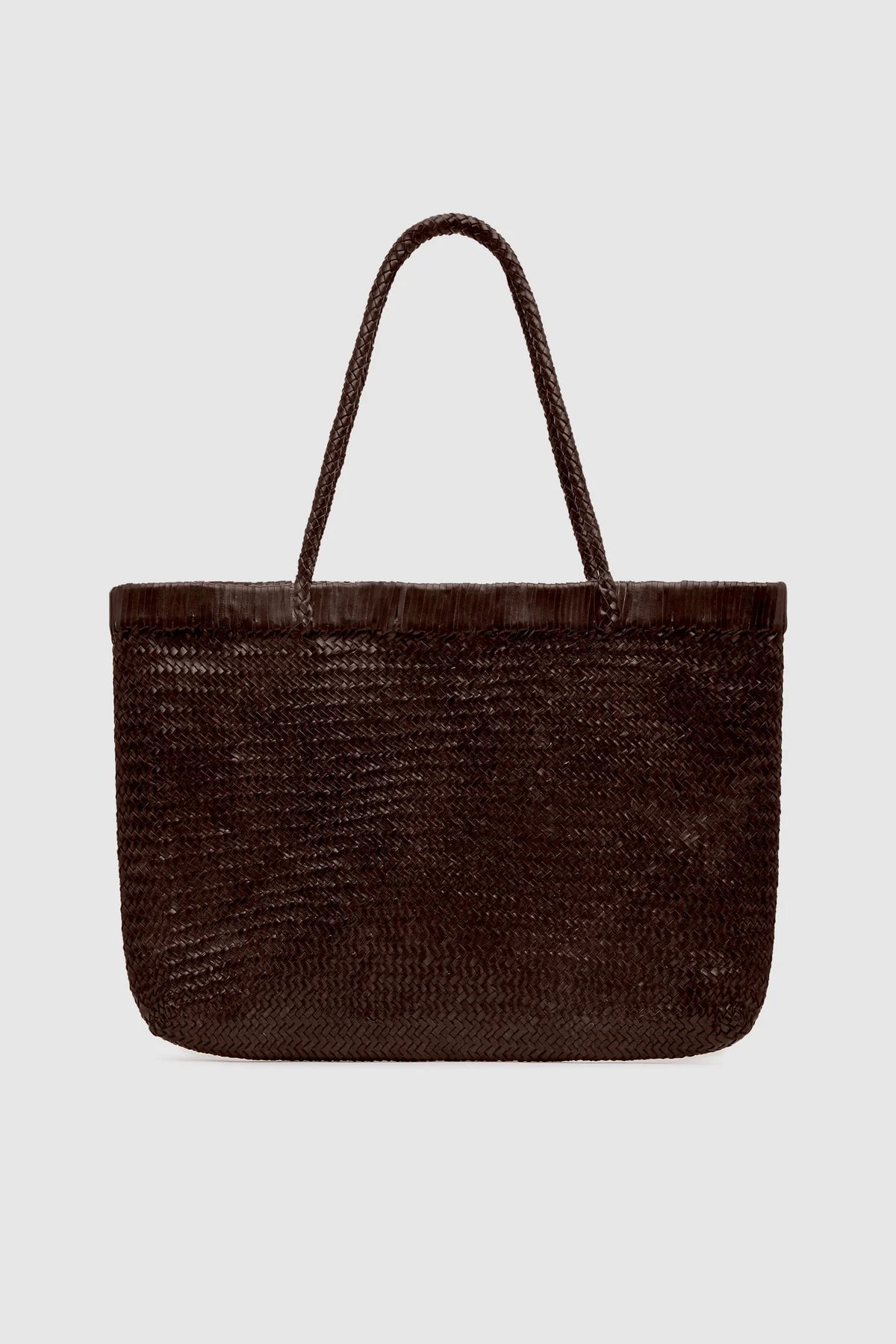 St. Agni - Woven Leather Tote Bag - Chocolate