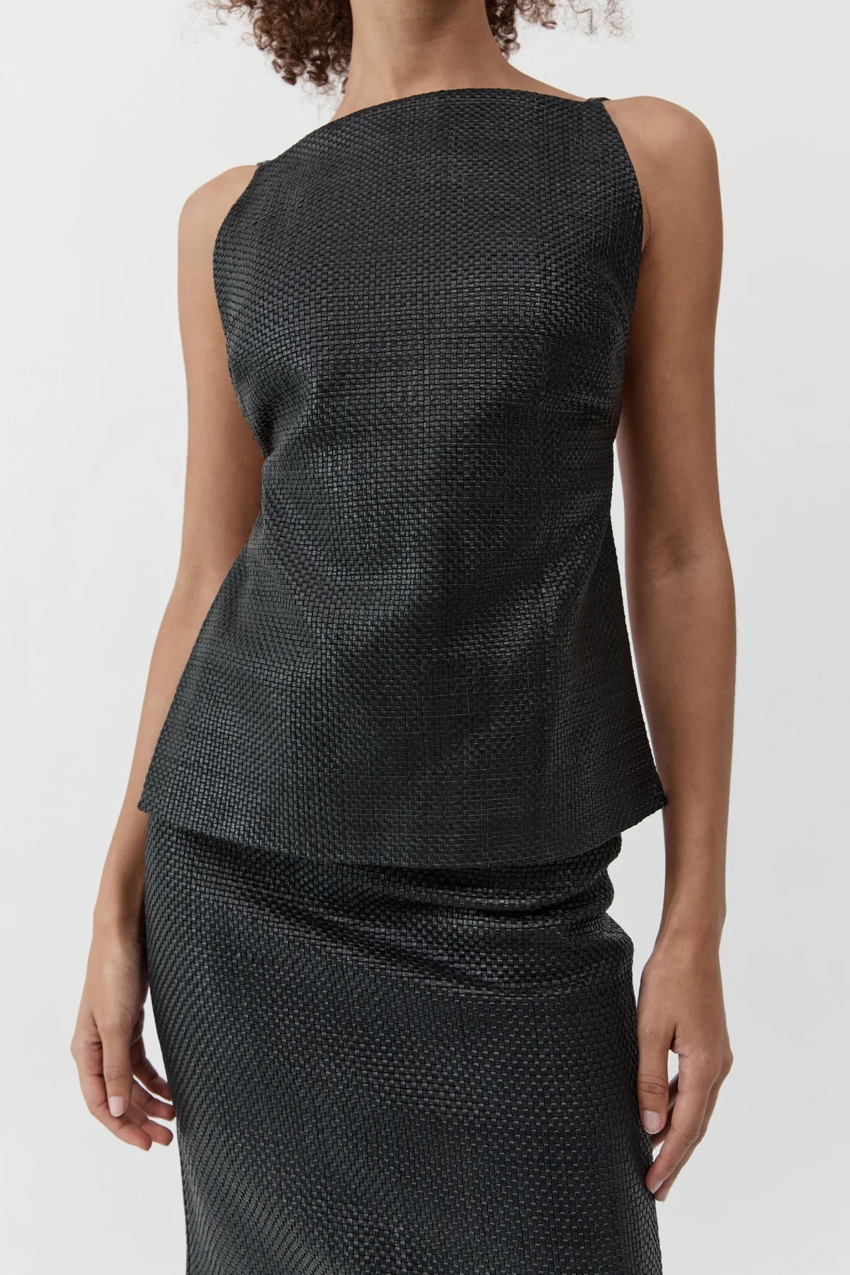 St. Agni - Leather Top - Black