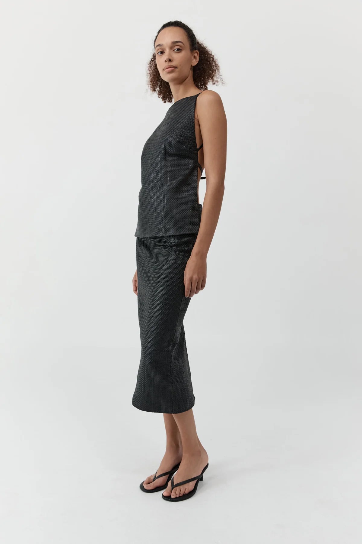 St. Agni - Leather Top - Black
