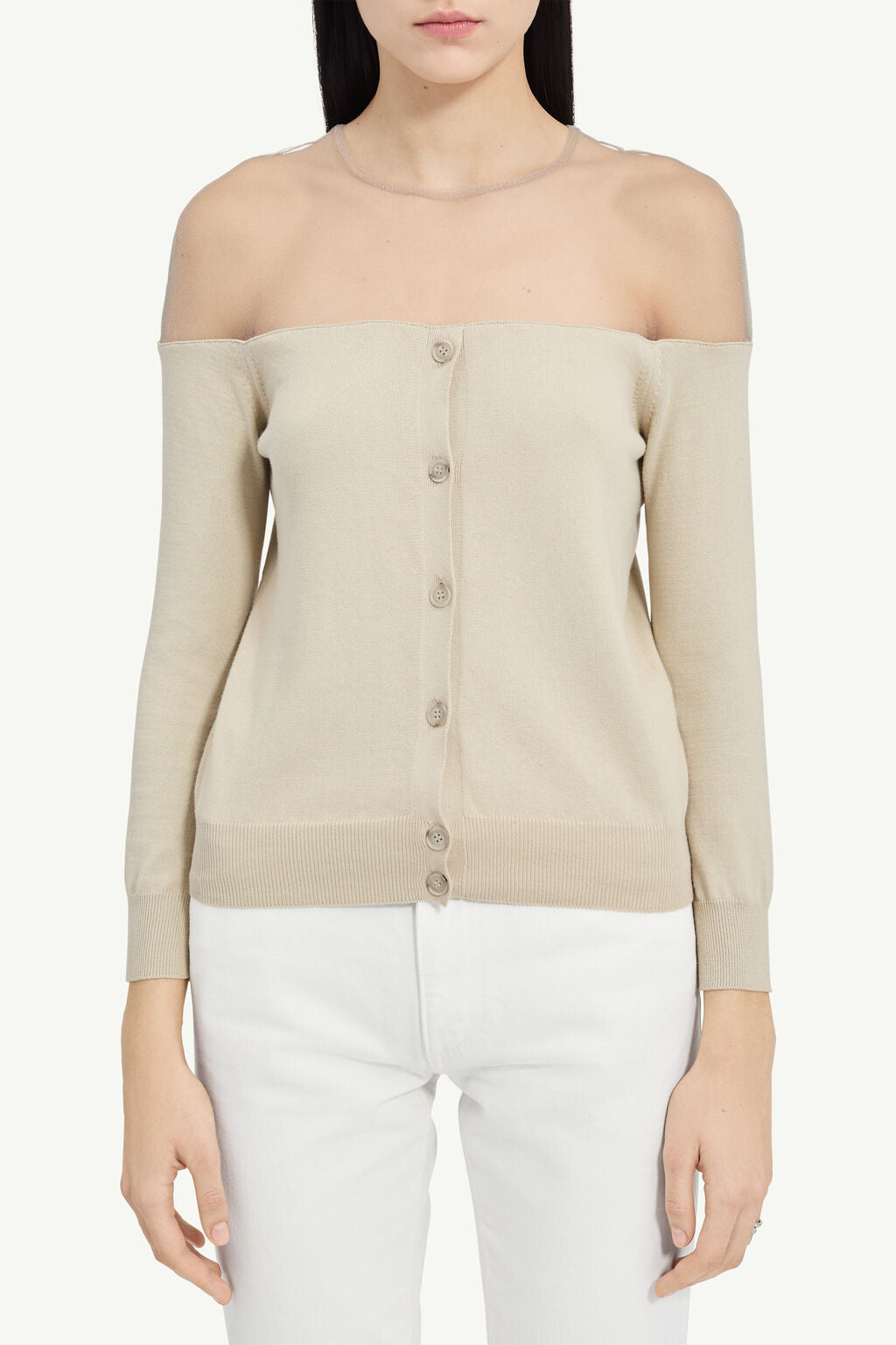 MM6 Maison Margiela - Cardigan - Beige